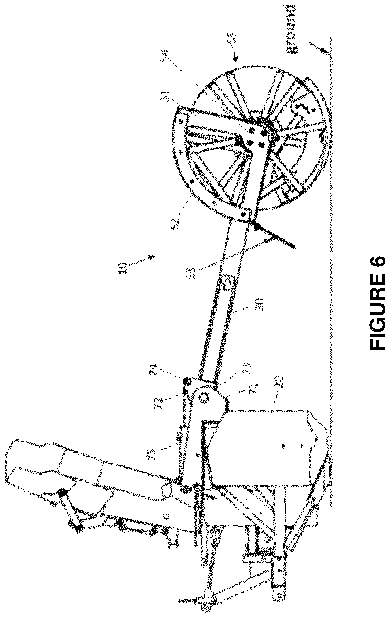 Patent US11814799 Figure 6 – Fire hydrant sweeping machine