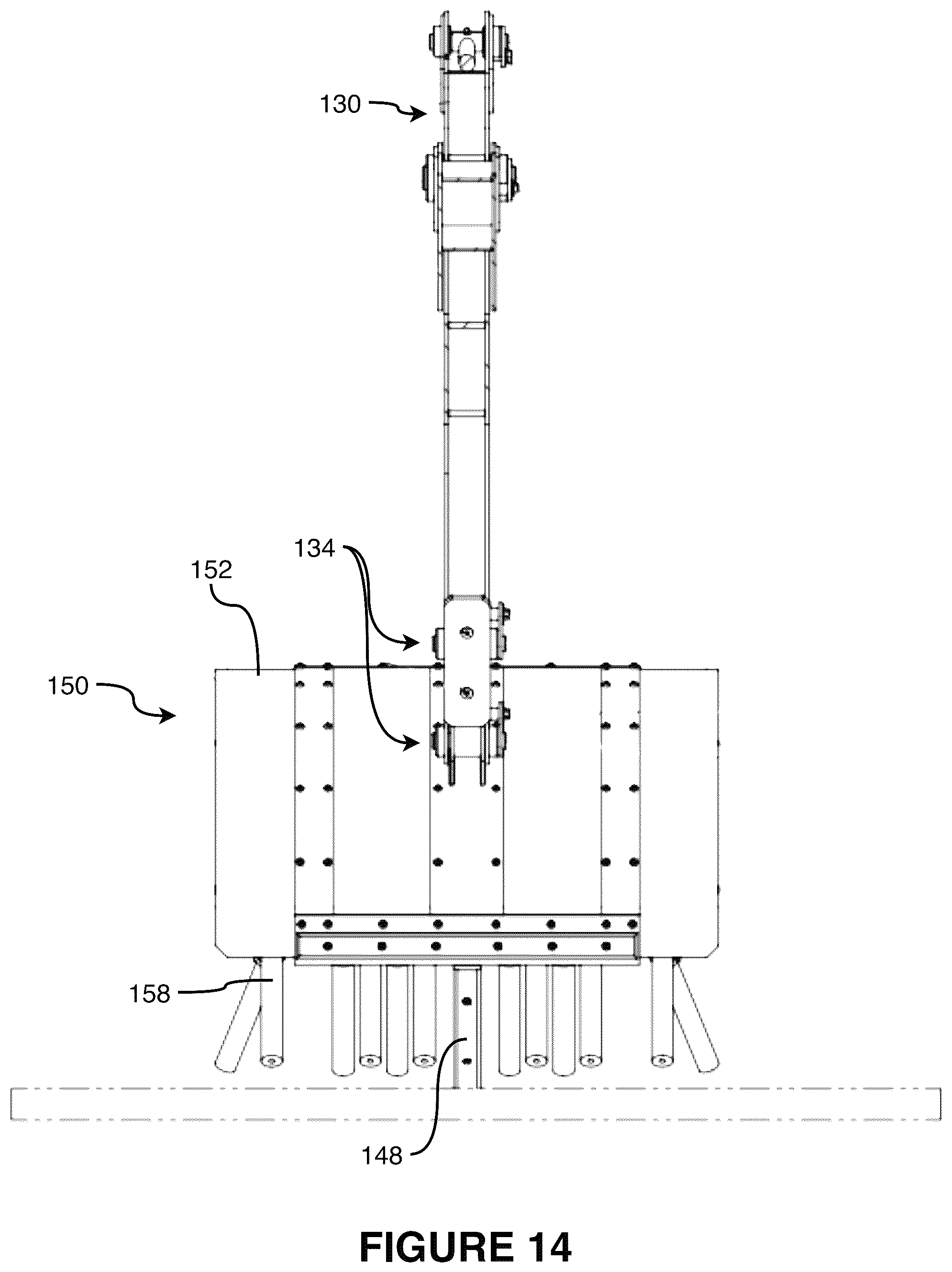 Patent US11814799 Figure 14 – Fire hydrant sweeping machine