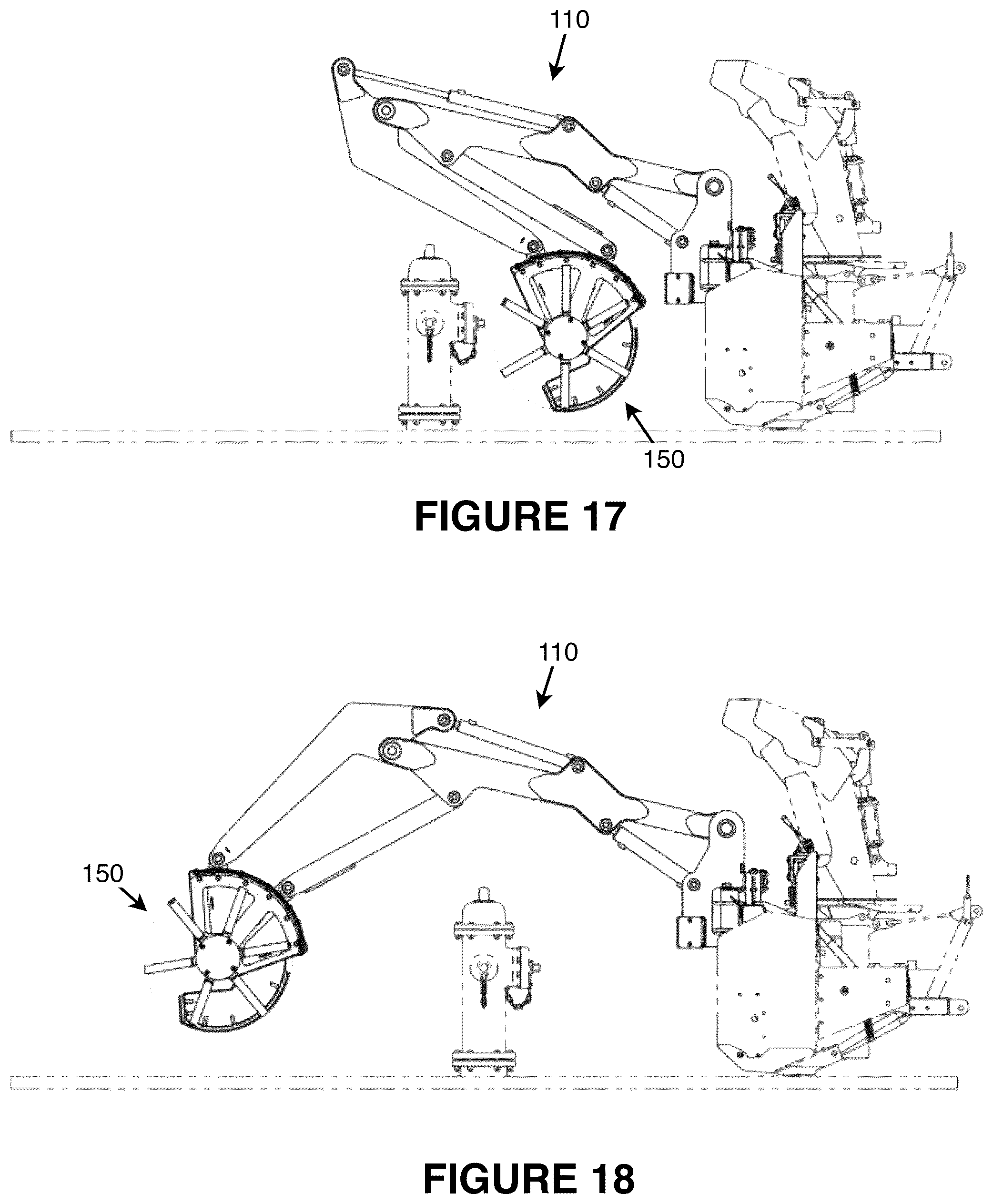 Patent US11814799 Figure 17 – Fire hydrant sweeping machine