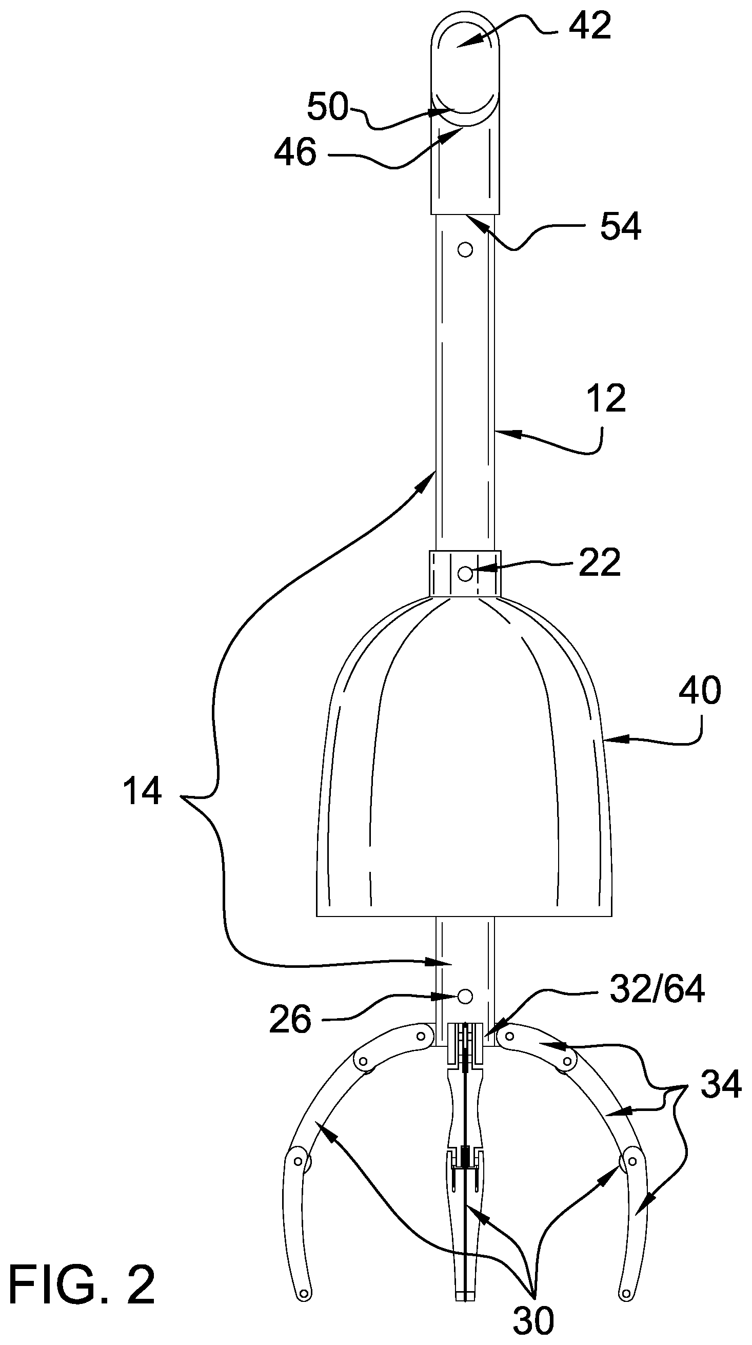 Patent US11814801 Figure 2 – Fecal matter retrieval and disposal device and method of use