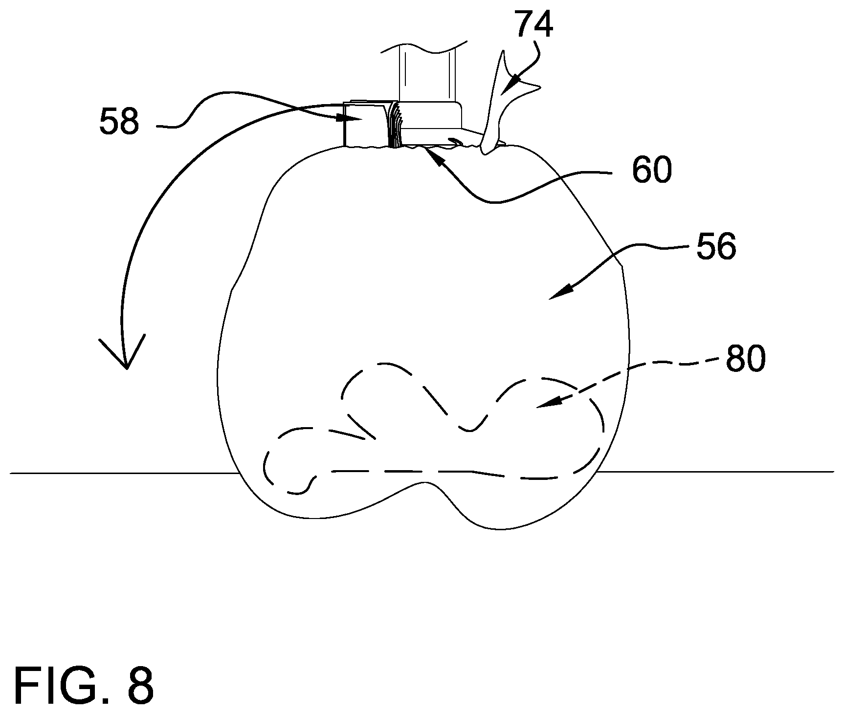 Patent US11814801 Figure 8 – Fecal matter retrieval and disposal device and method of use