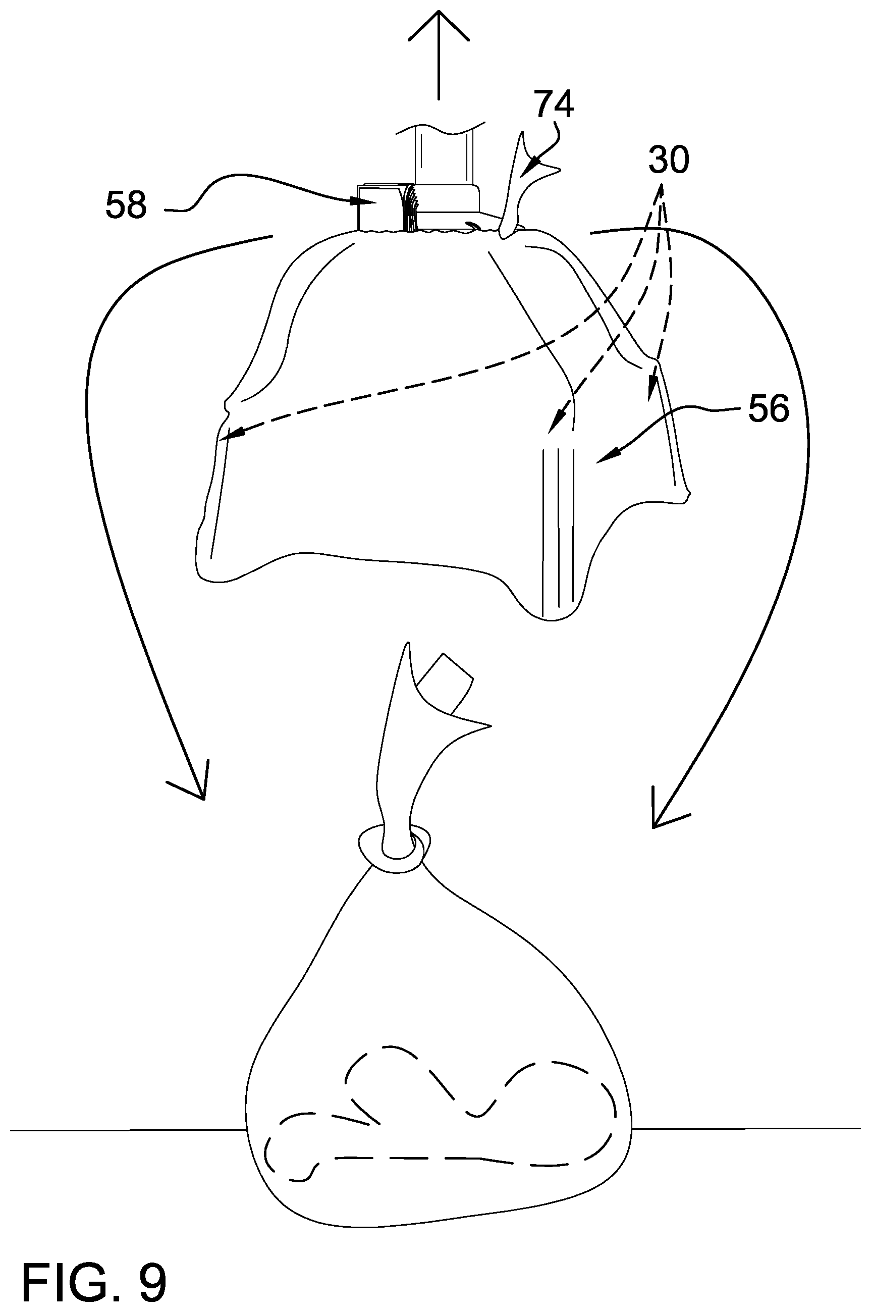 Patent US11814801 Figure 9 – Fecal matter retrieval and disposal device and method of use