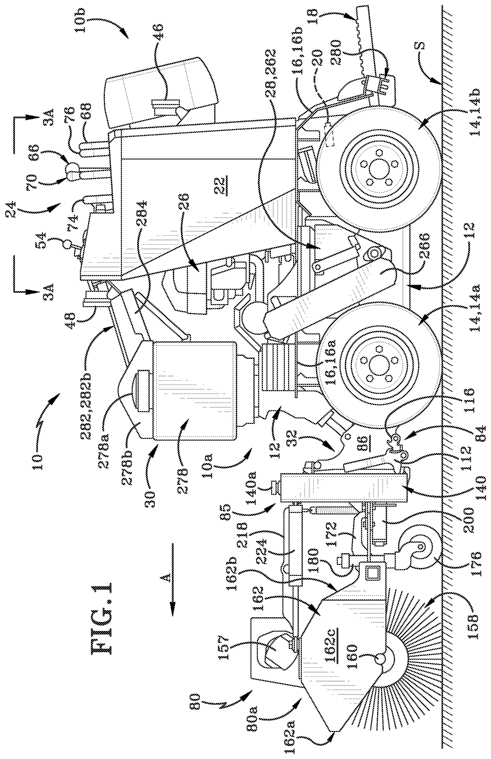 Patent US11814802 Figure 1 – Power unit for treating a surface