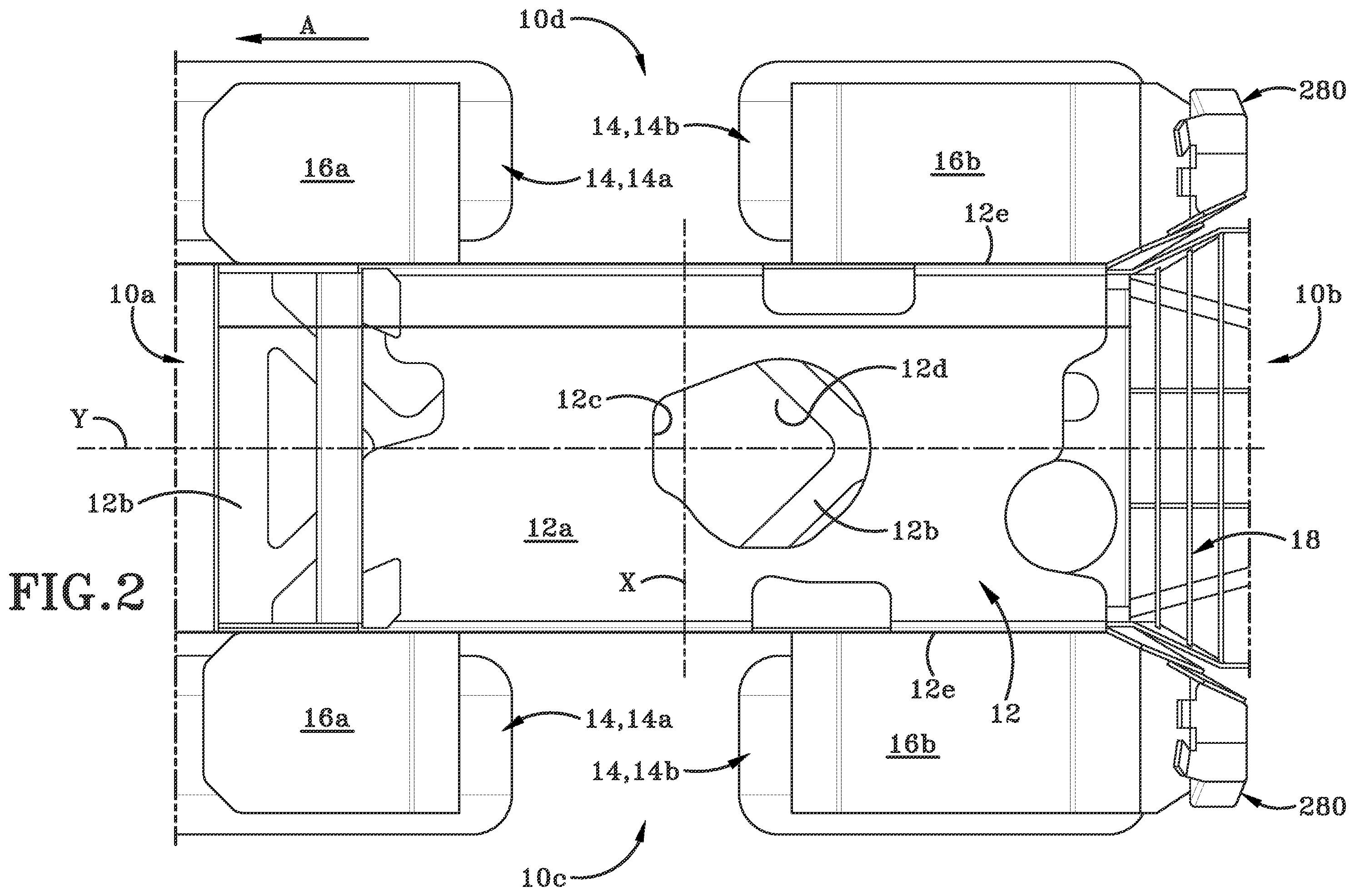 Patent US11814802 Figure 2 – Power unit for treating a surface