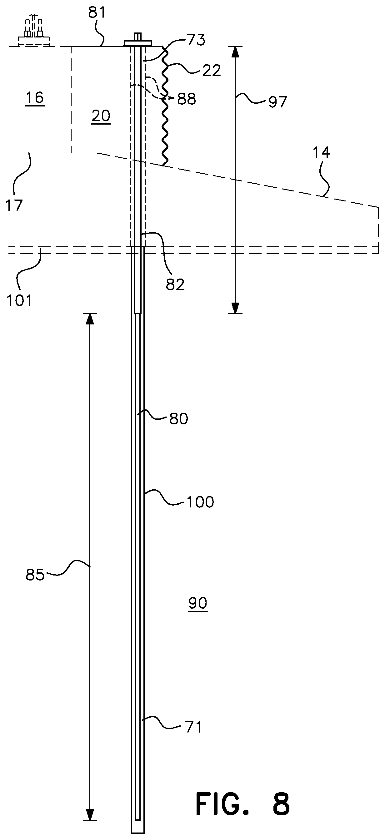 Patent US11814808 Figure 11 – Retrofit reinforcing structure addition and method for wind turbine concrete gravity spread foundations and the like