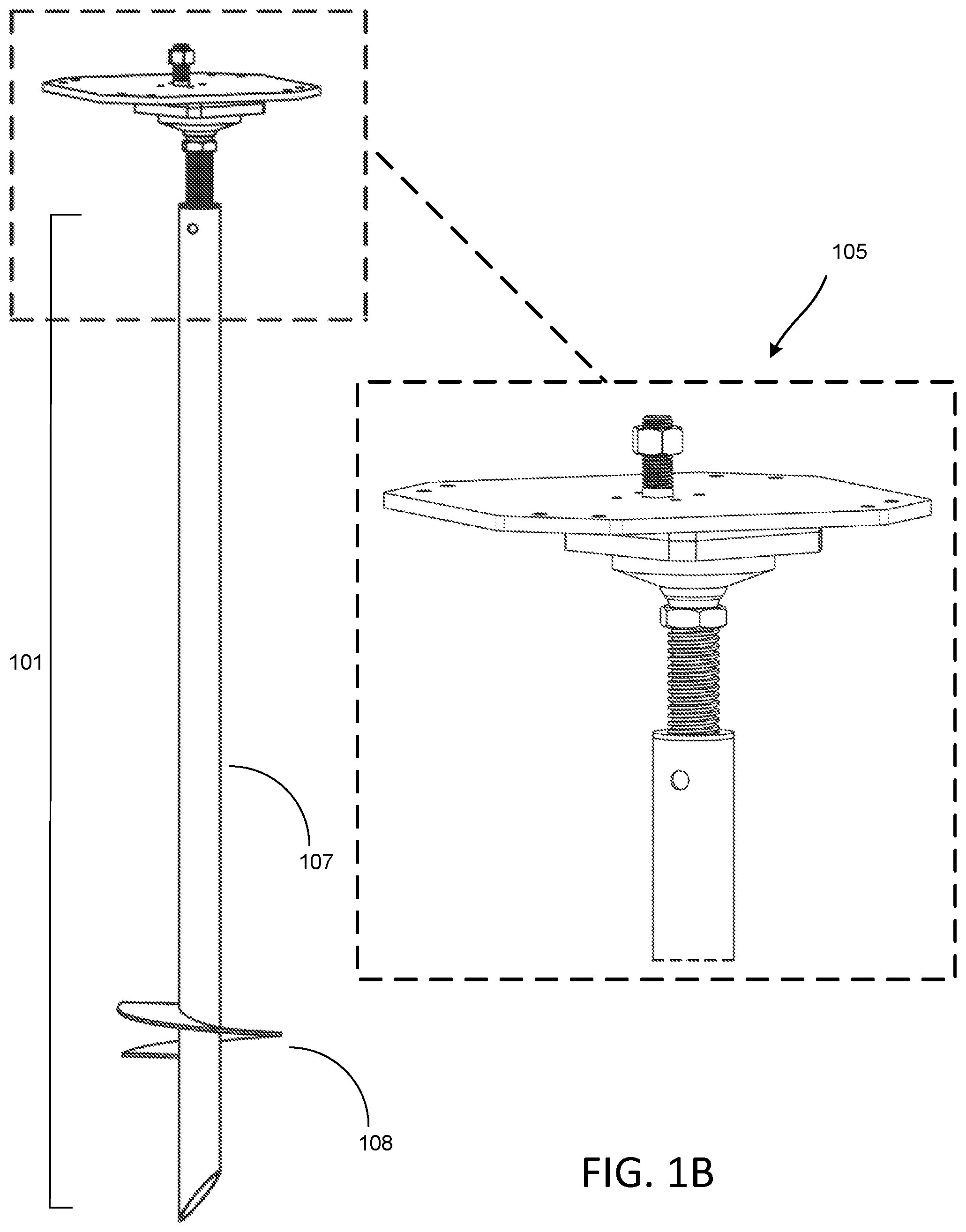 Patent US11814809 Figure 2 – Laterally and vertically adjustable foundation structure