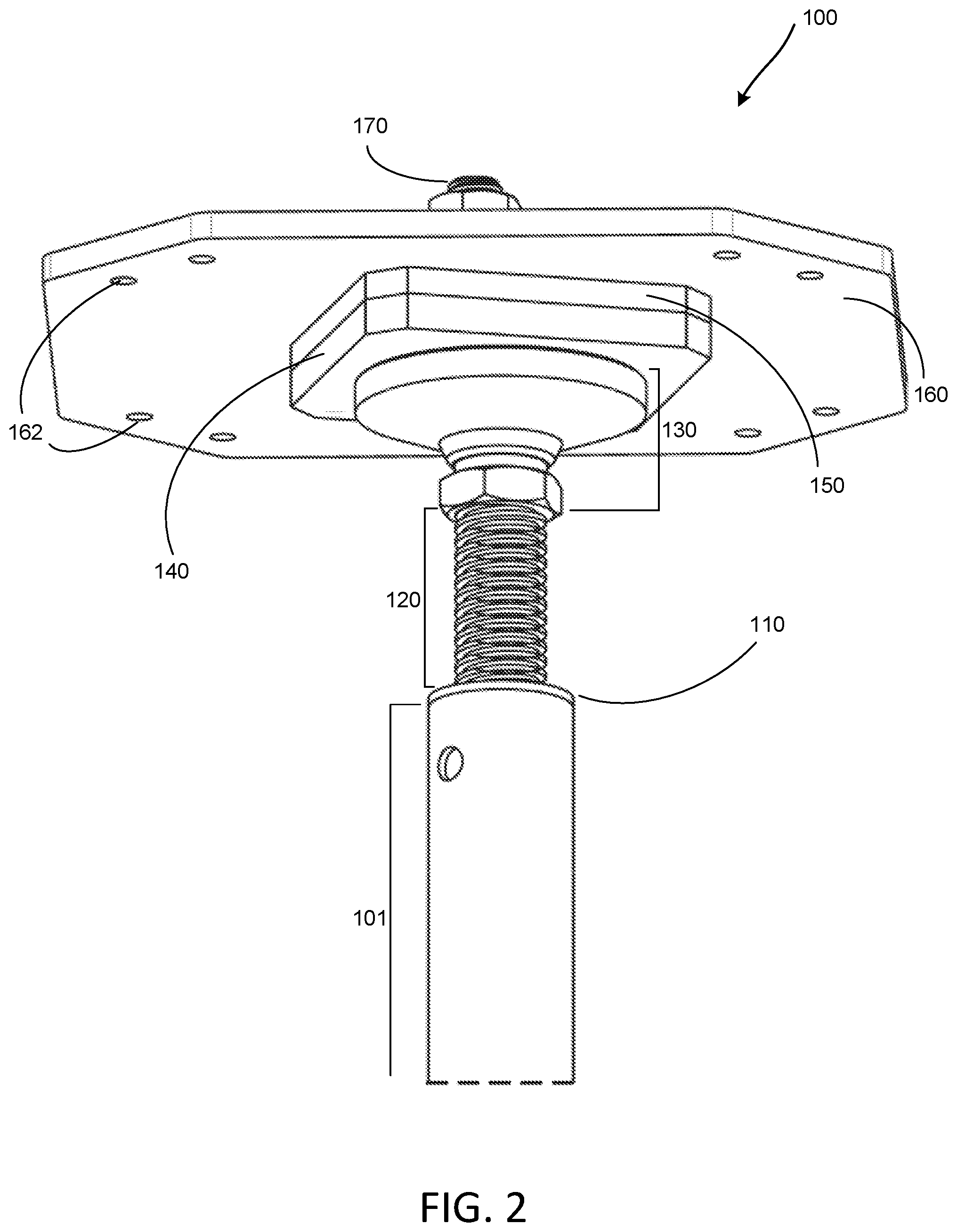 Patent US11814809 Figure 3 – Laterally and vertically adjustable foundation structure