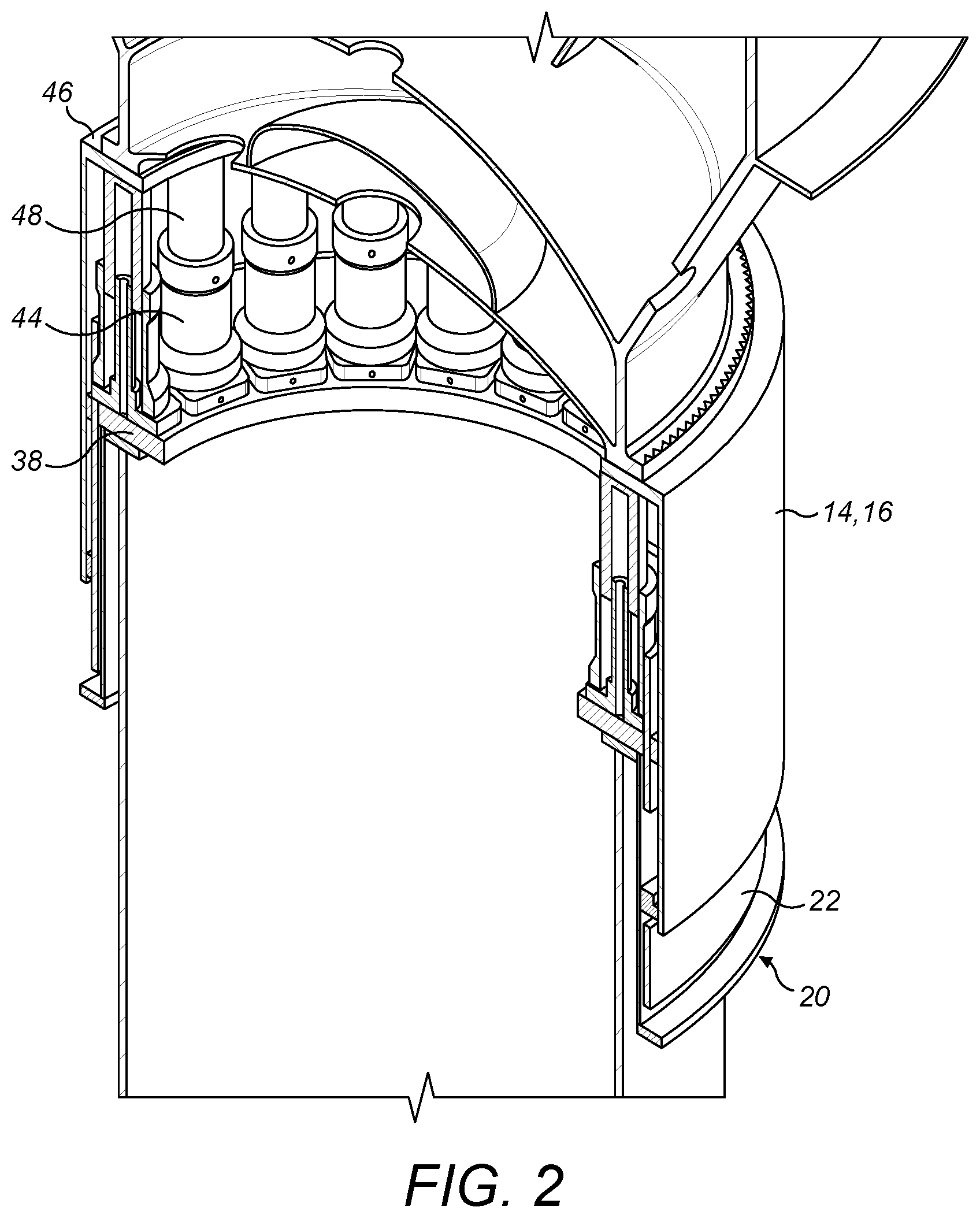 Patent US11814811 Figure 2 – Pile-driver assembly and method of using it