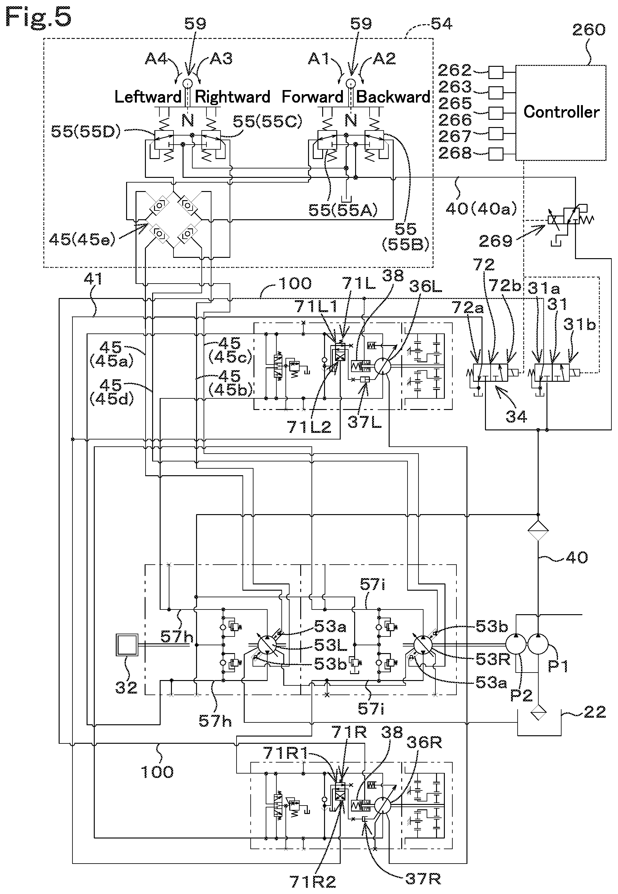 Patent US11814815 Figure 7 – Working machine