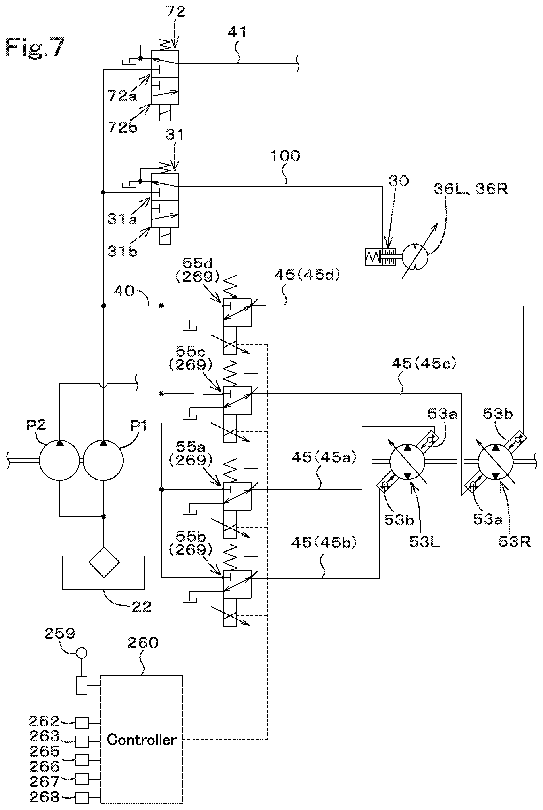 Patent US11814815 Figure 9 – Working machine