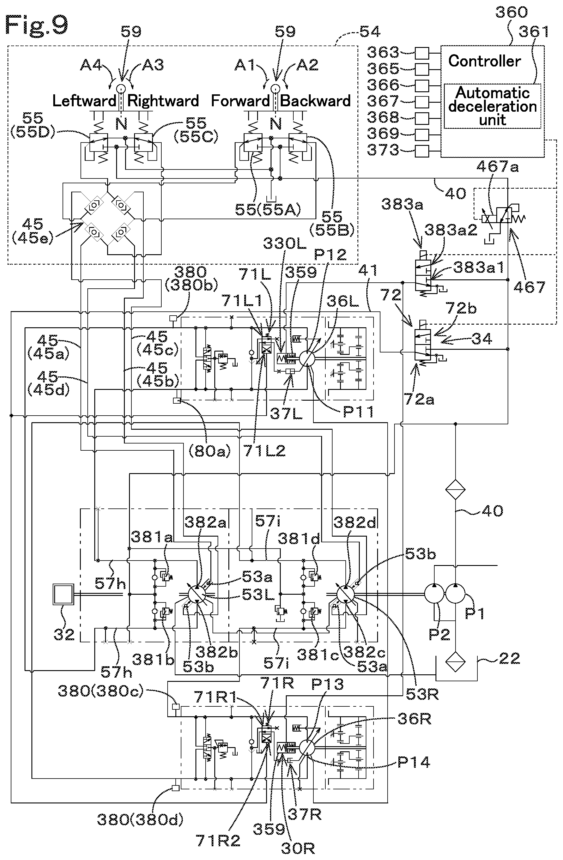 Patent US11814815 Figure 11 – Working machine