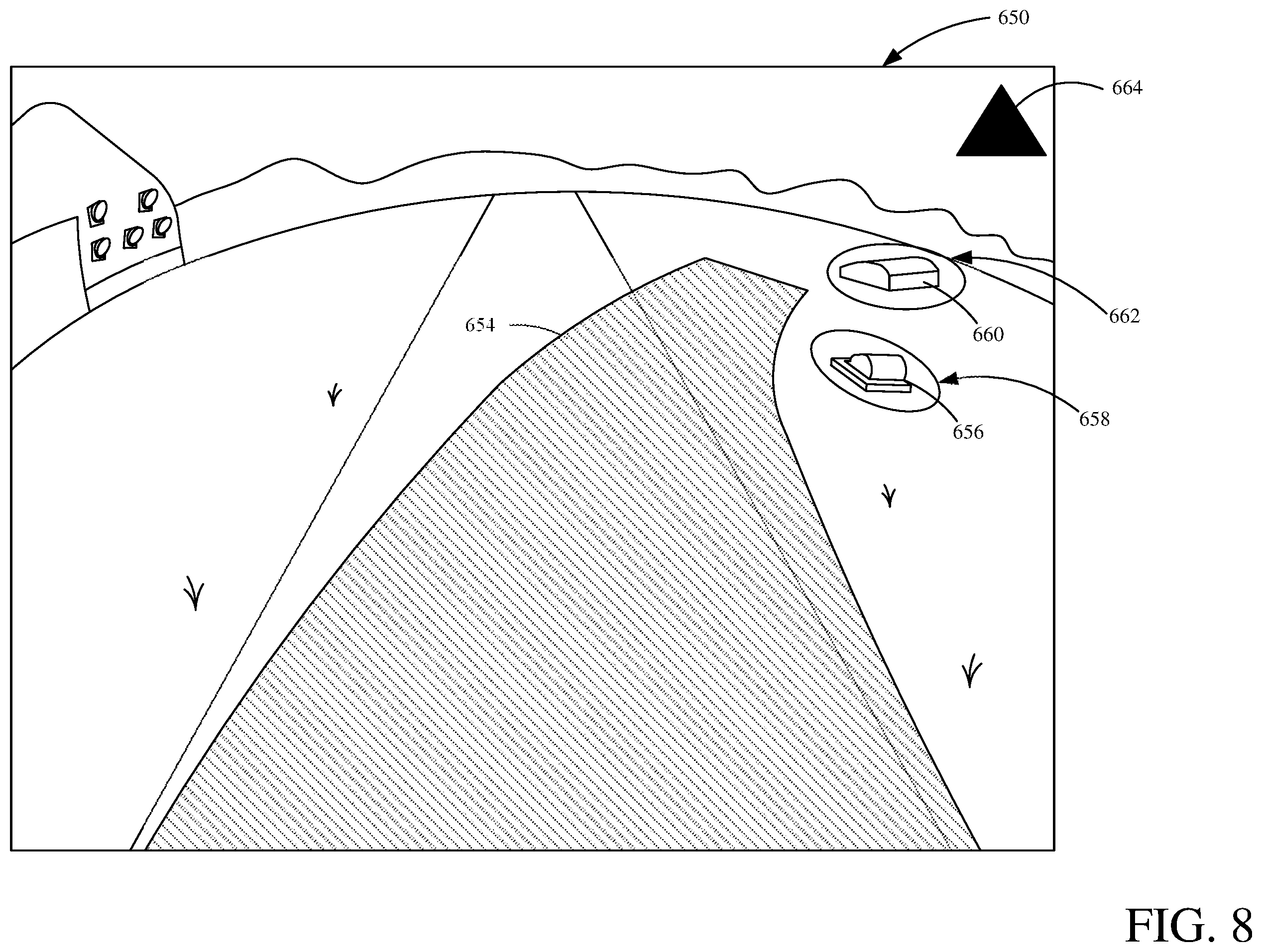 Patent US11814816 Figure 9 – Mobile work machine with object detection and machine path visualization