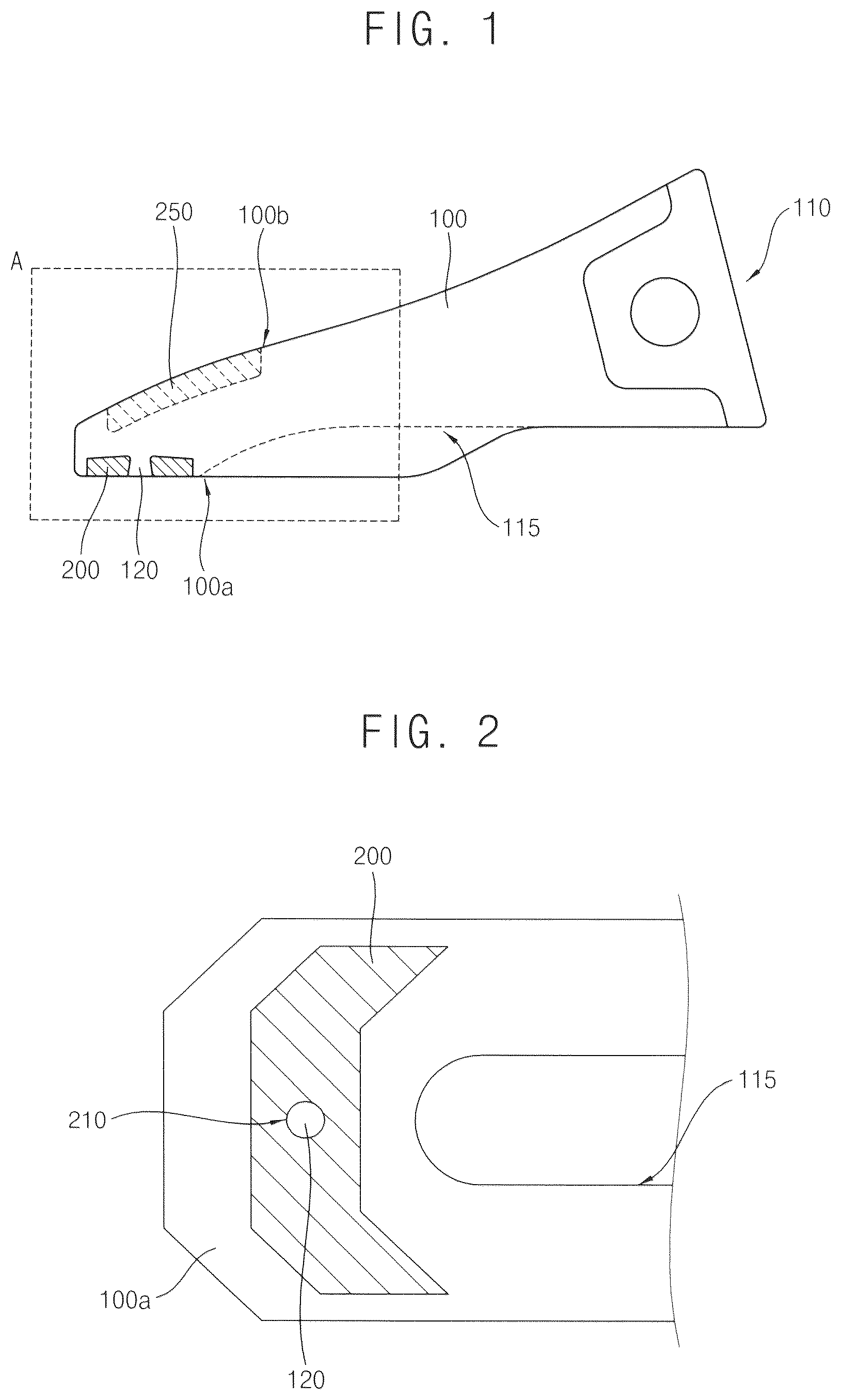 Patent US11814819 — Construction machine bucket part and manufacturing method therefor — Figure 1