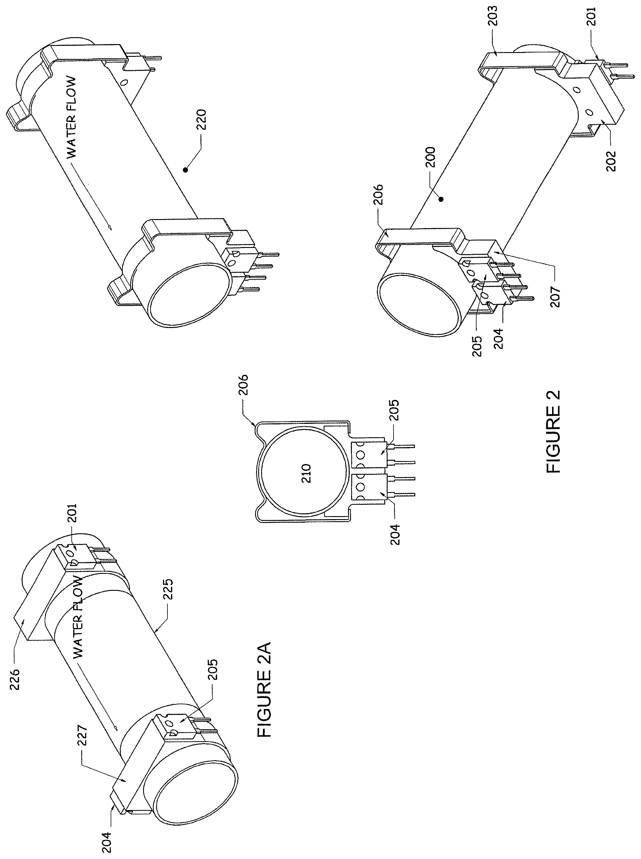 Patent US11814821 Figure 2 – Non-invasive thermal dispersion flow meter with fluid leak detection and geo-fencing control
