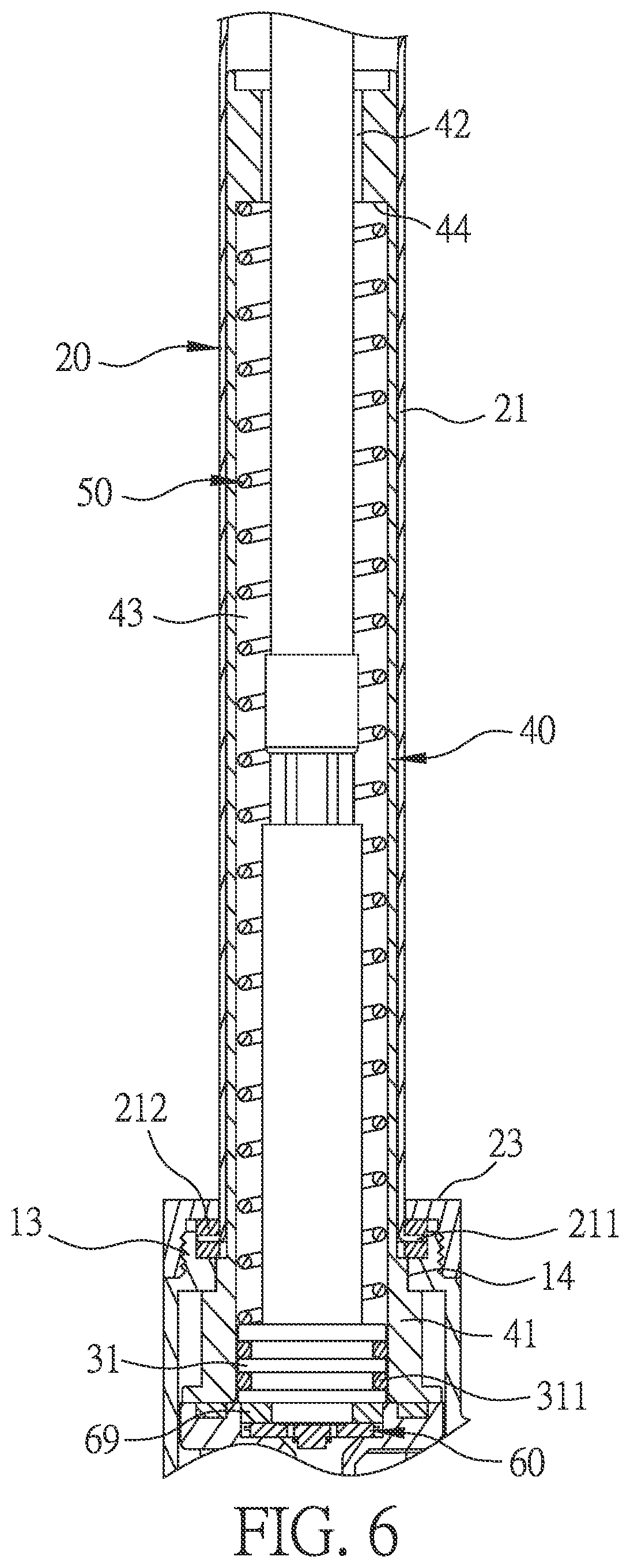Patent US11814825 Figure 6 – Telescopic structure of faucet having movable tube