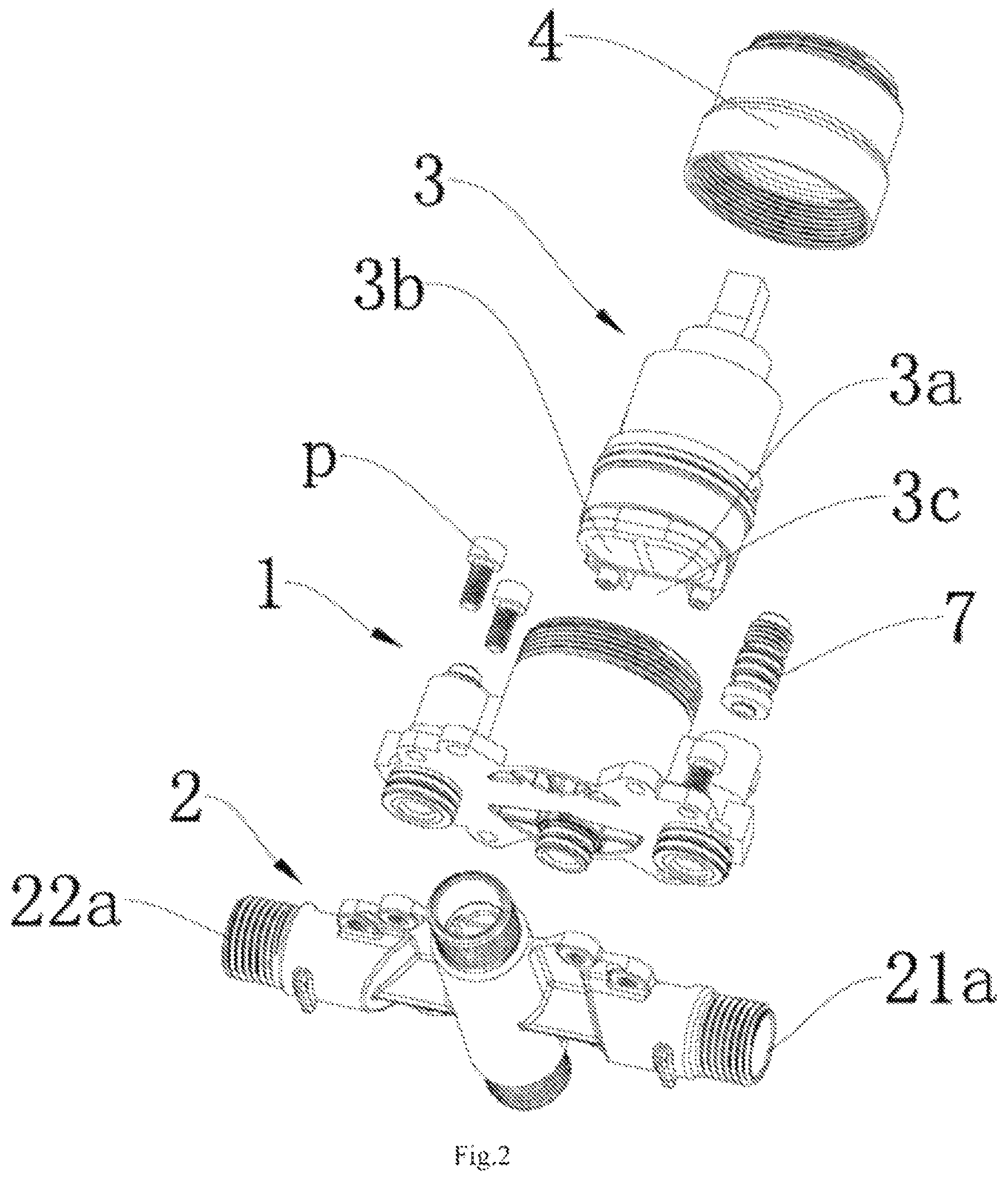 Patent US11814827 Figure 2 – Shower apparatus