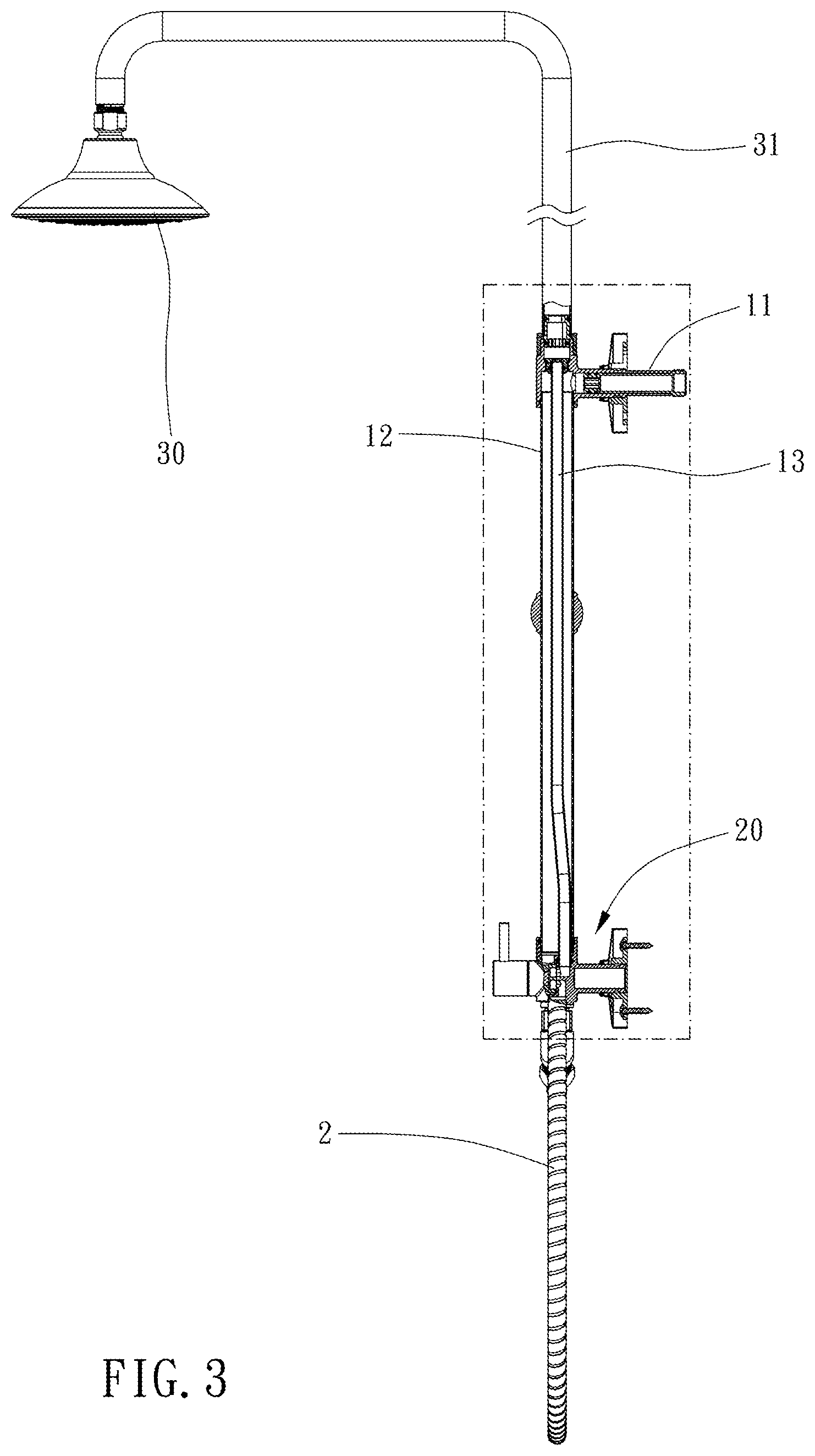 Patent US11814828 Figure 3 – Shower device