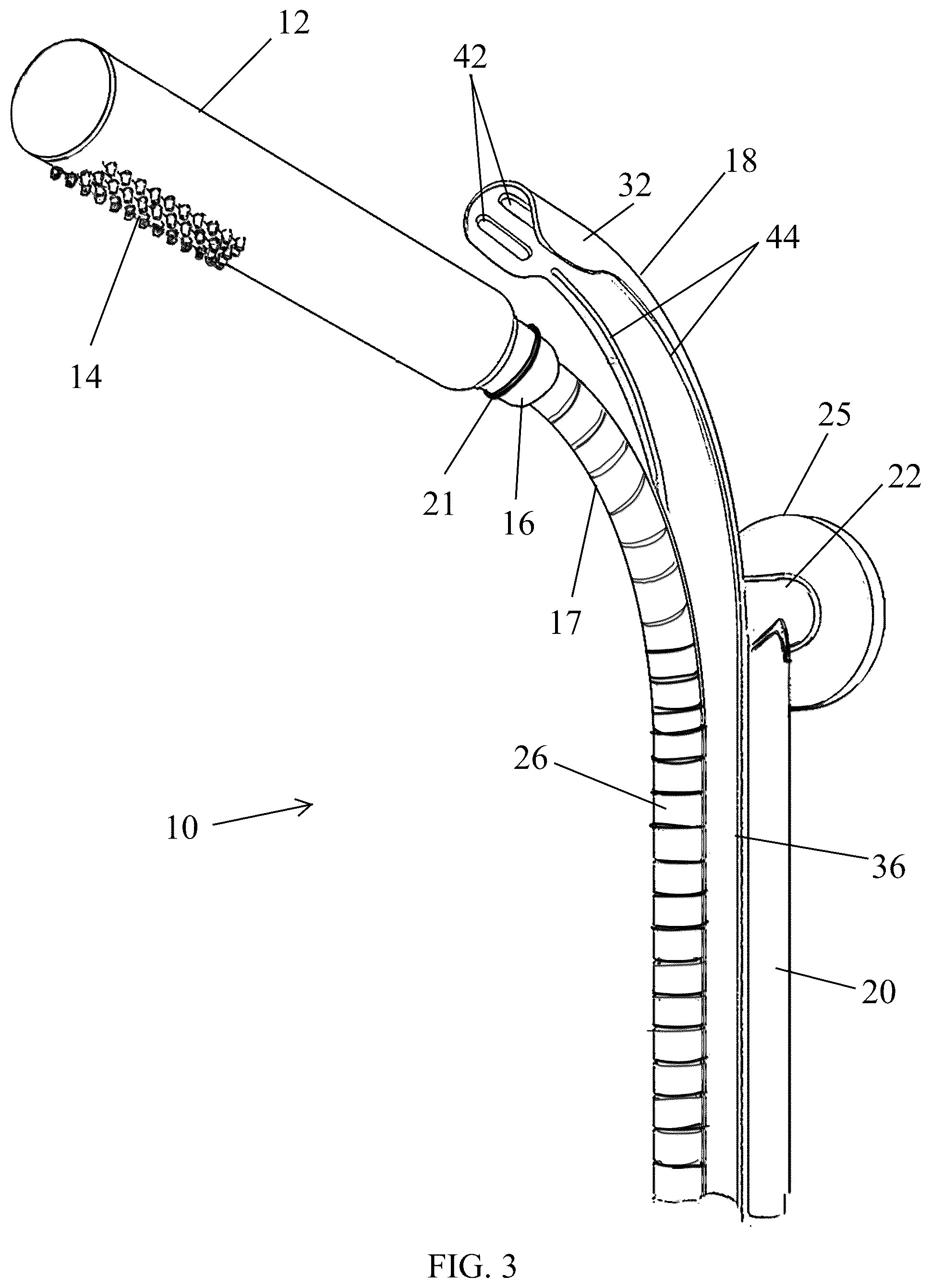 Patent US11814829 Figure 3 – Shower hose management