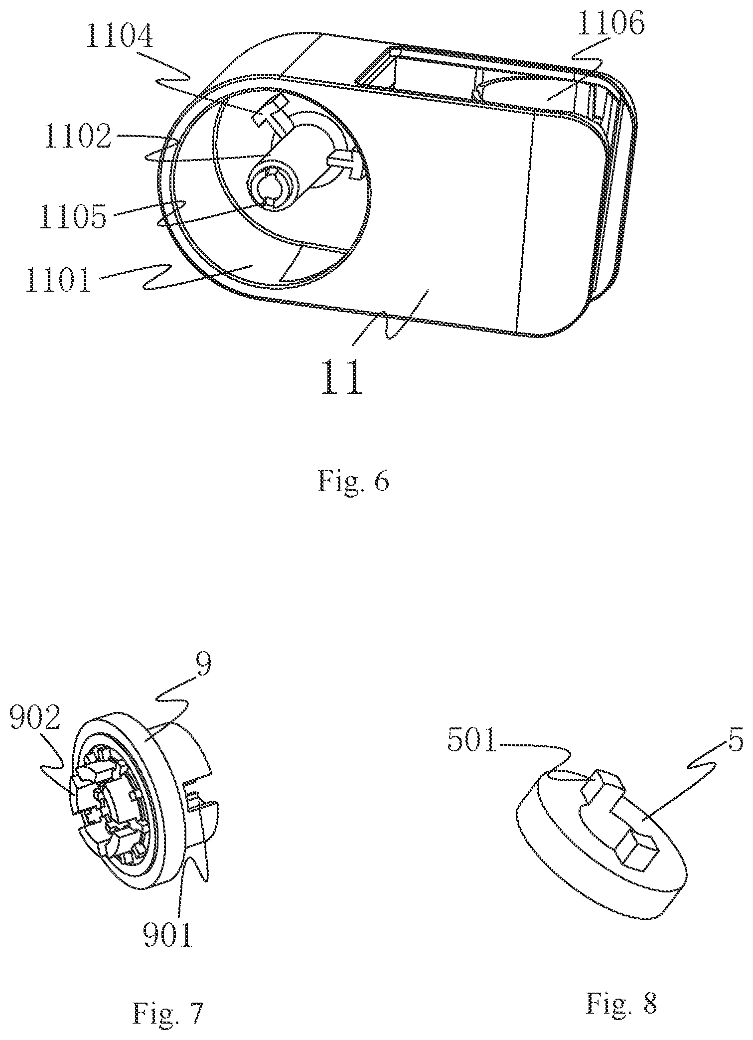 Patent US11814830 Figure 3 – Shower plug bracket and moving assembly