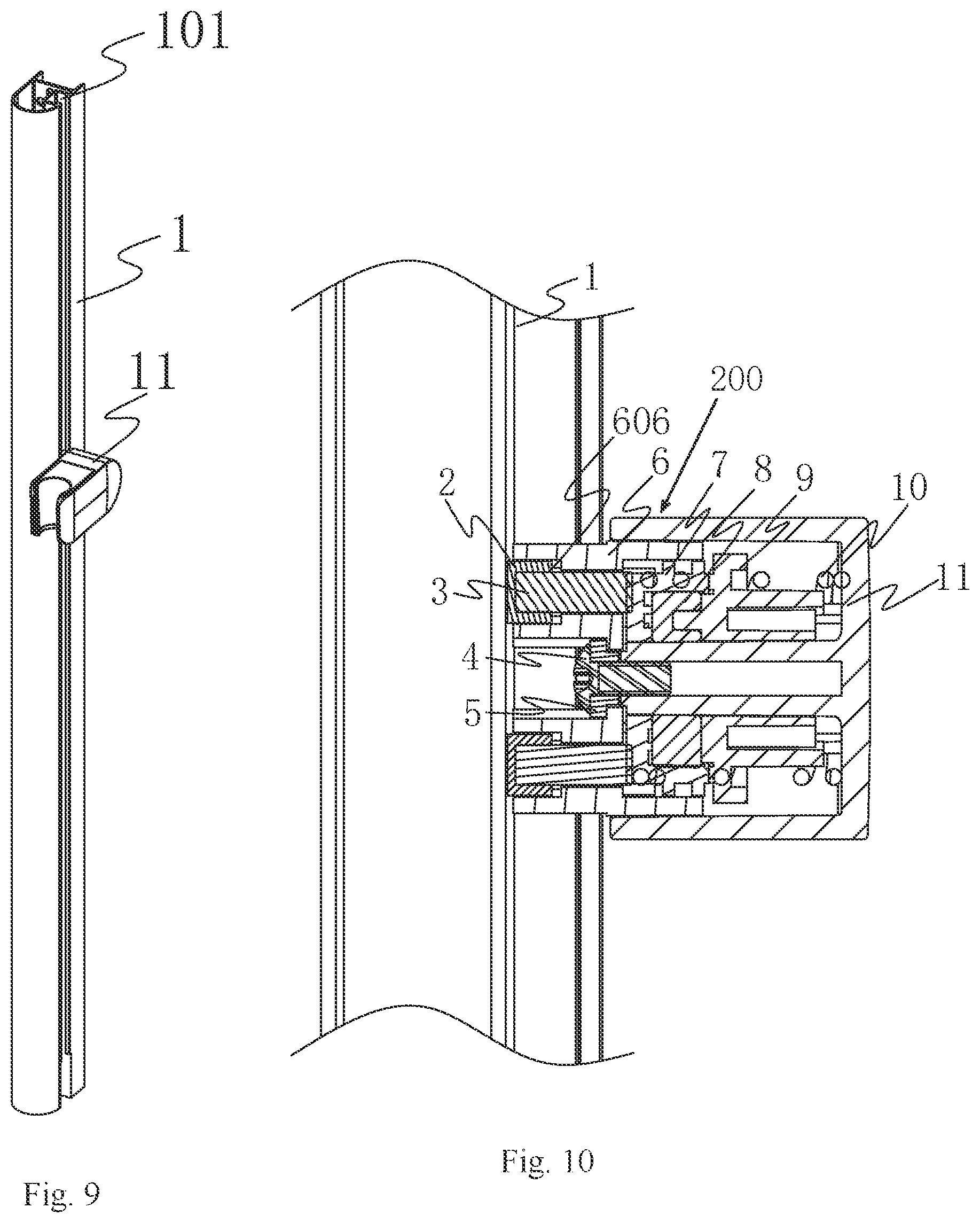 Patent US11814830 Figure 4 – Shower plug bracket and moving assembly