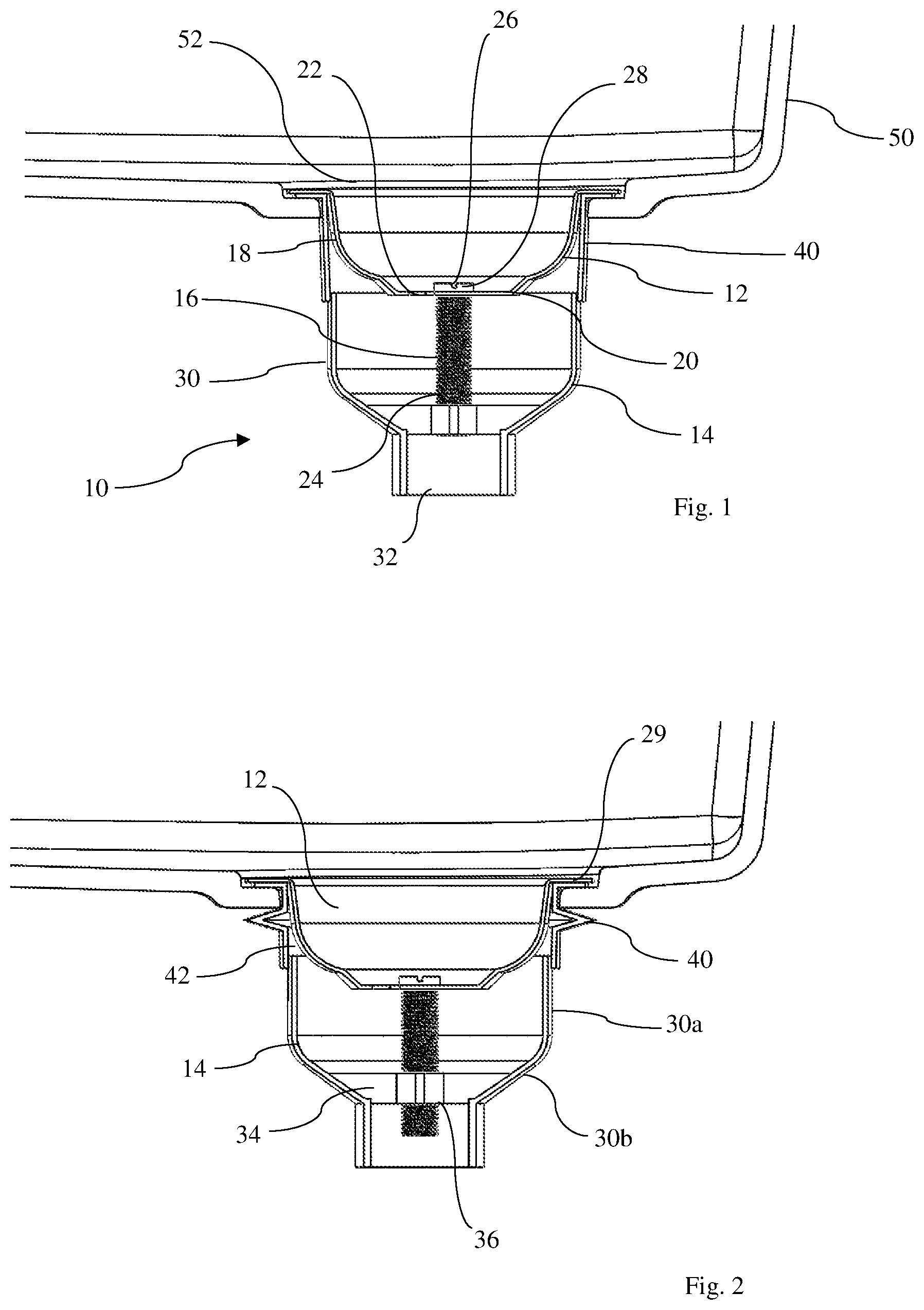 Patent US11814831 — Waste outlet — Figure 1
