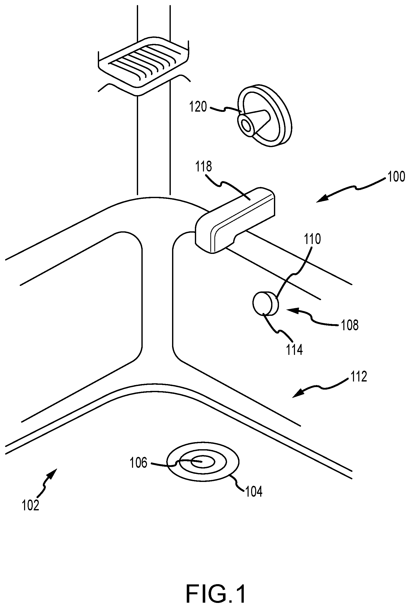 Patent US11814832 Figure 1 – Overflow covers and overflow systems for bathtubs