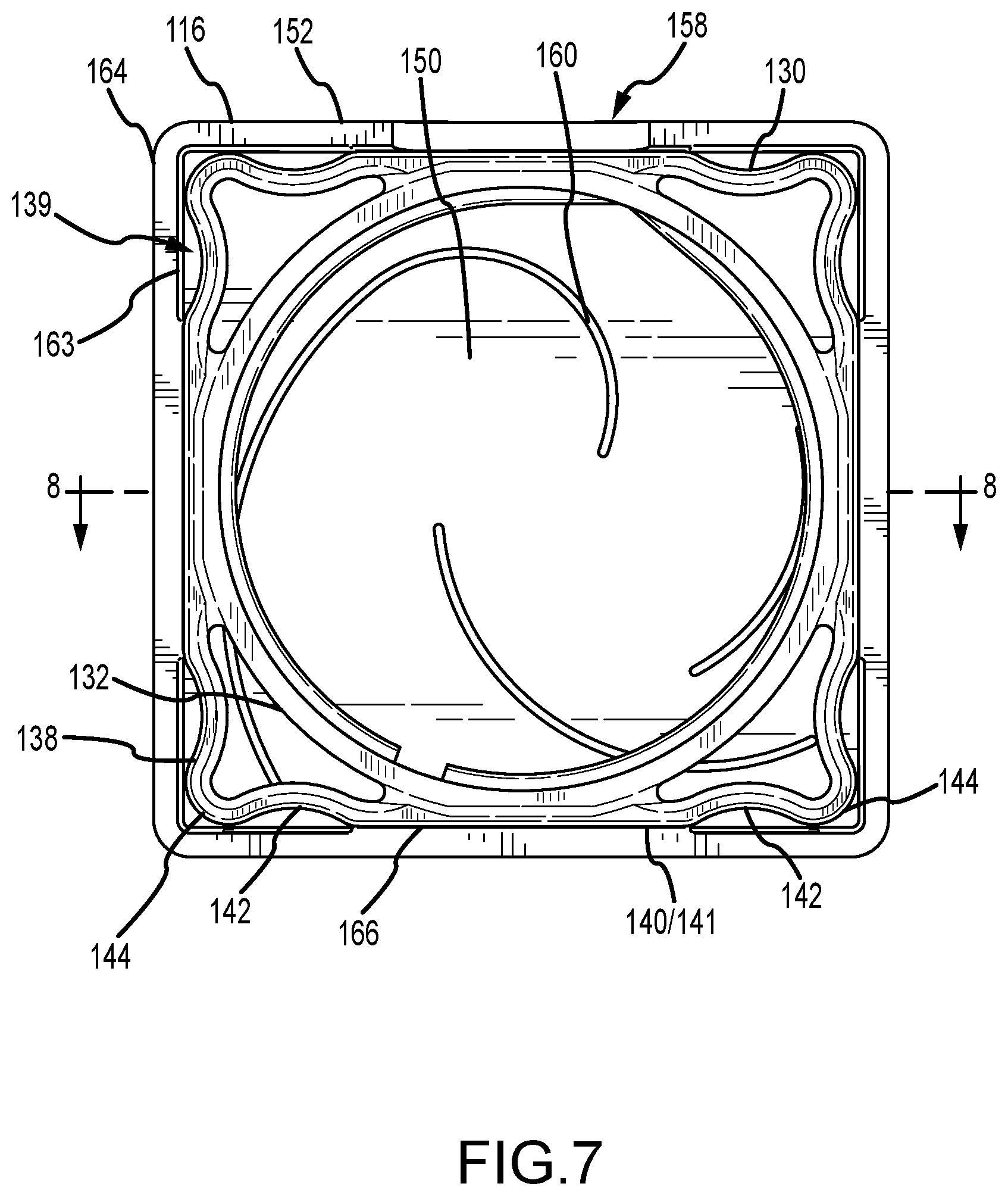 Patent US11814832 Figure 6 – Overflow covers and overflow systems for bathtubs