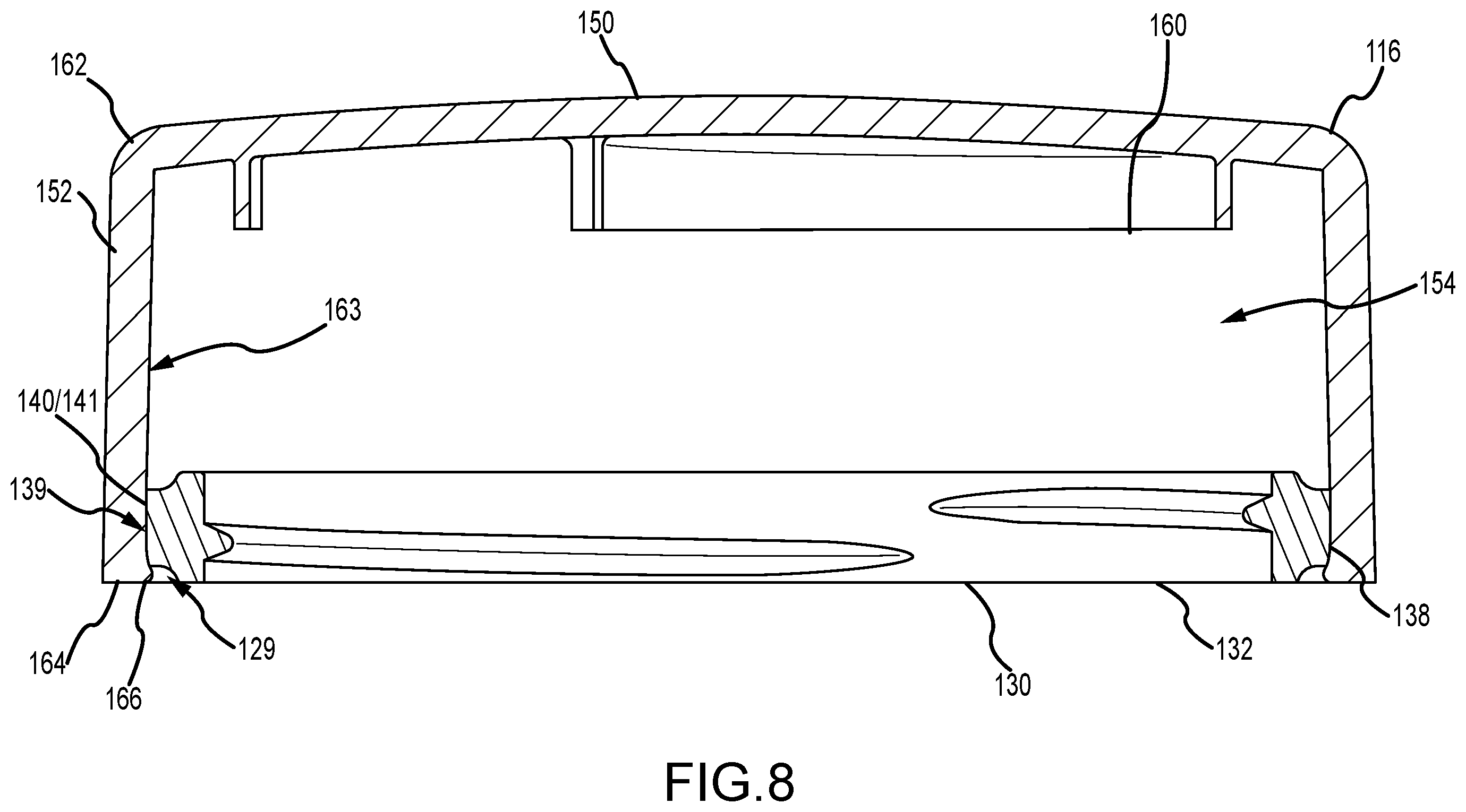 Patent US11814832 Figure 7 – Overflow covers and overflow systems for bathtubs
