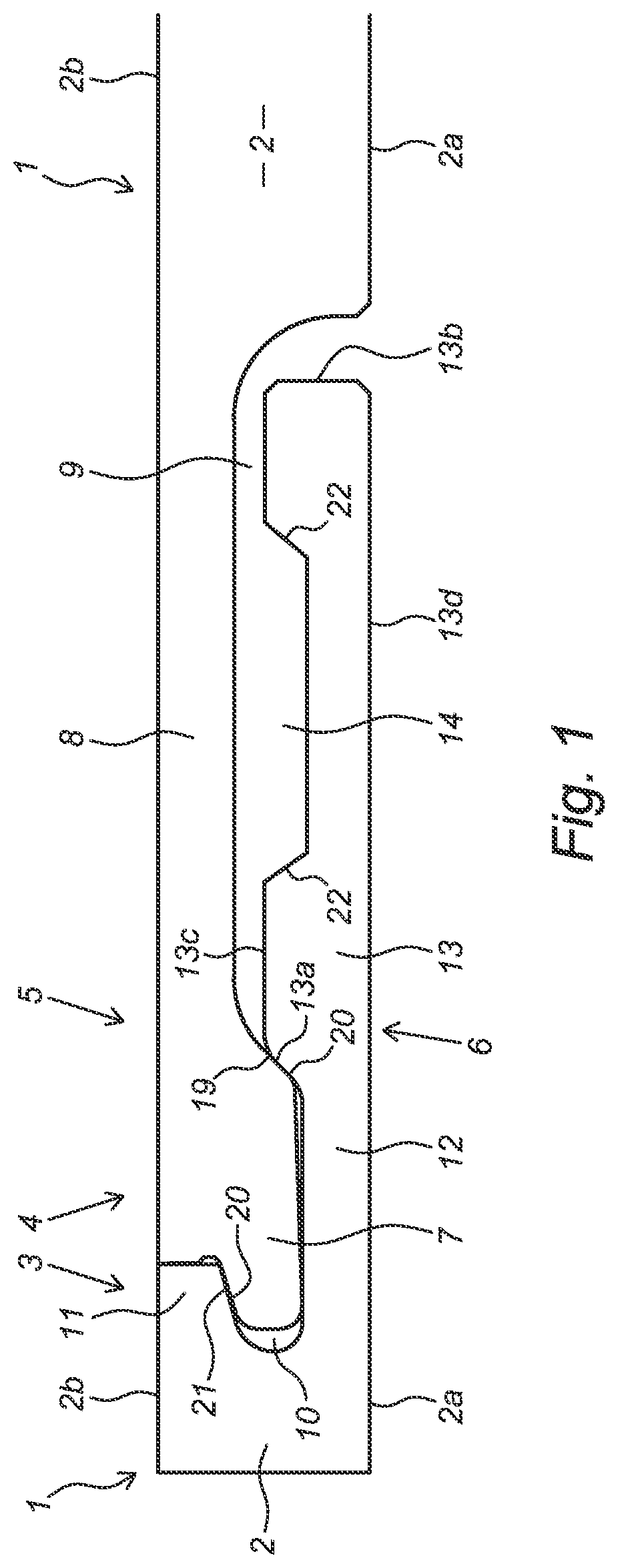 Patent US11814838 Figure 1 – Wall panel for forming a wall covering with multiple panels
