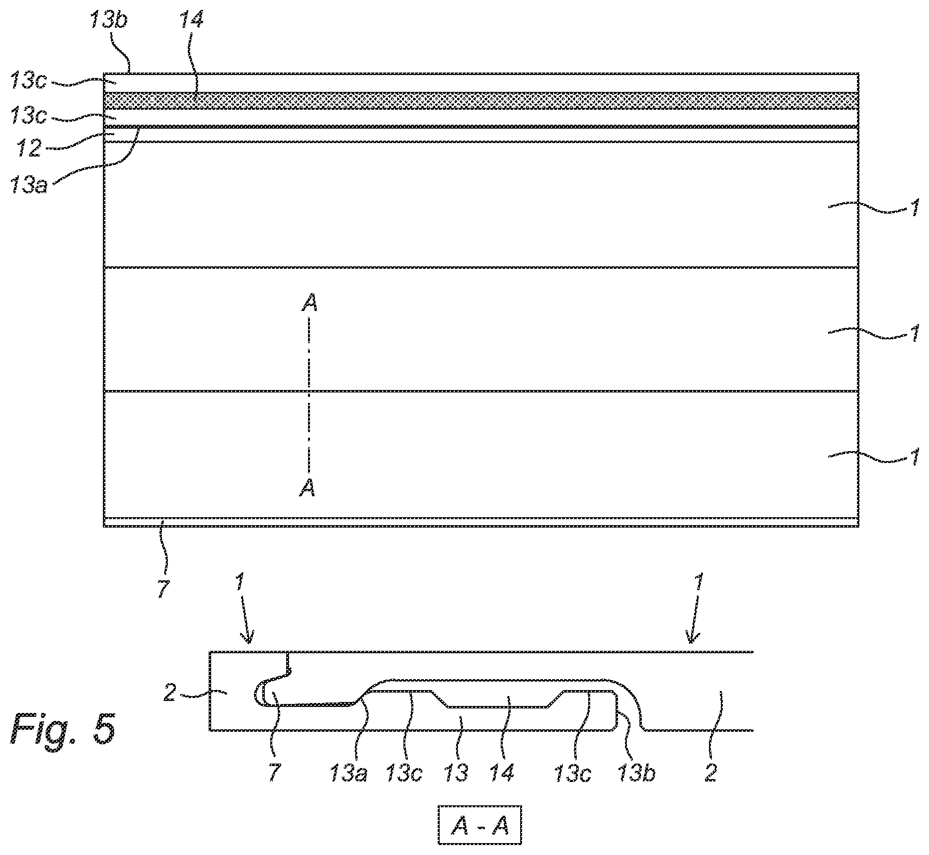 Patent US11814838 Figure 5 – Wall panel for forming a wall covering with multiple panels