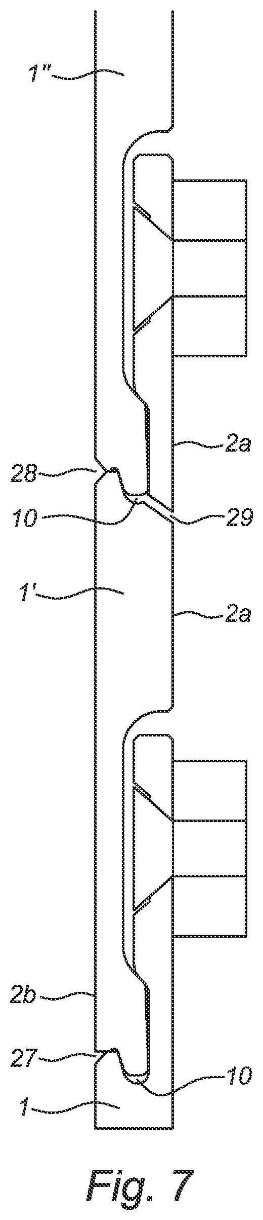 Patent US11814838 Figure 7 – Wall panel for forming a wall covering with multiple panels