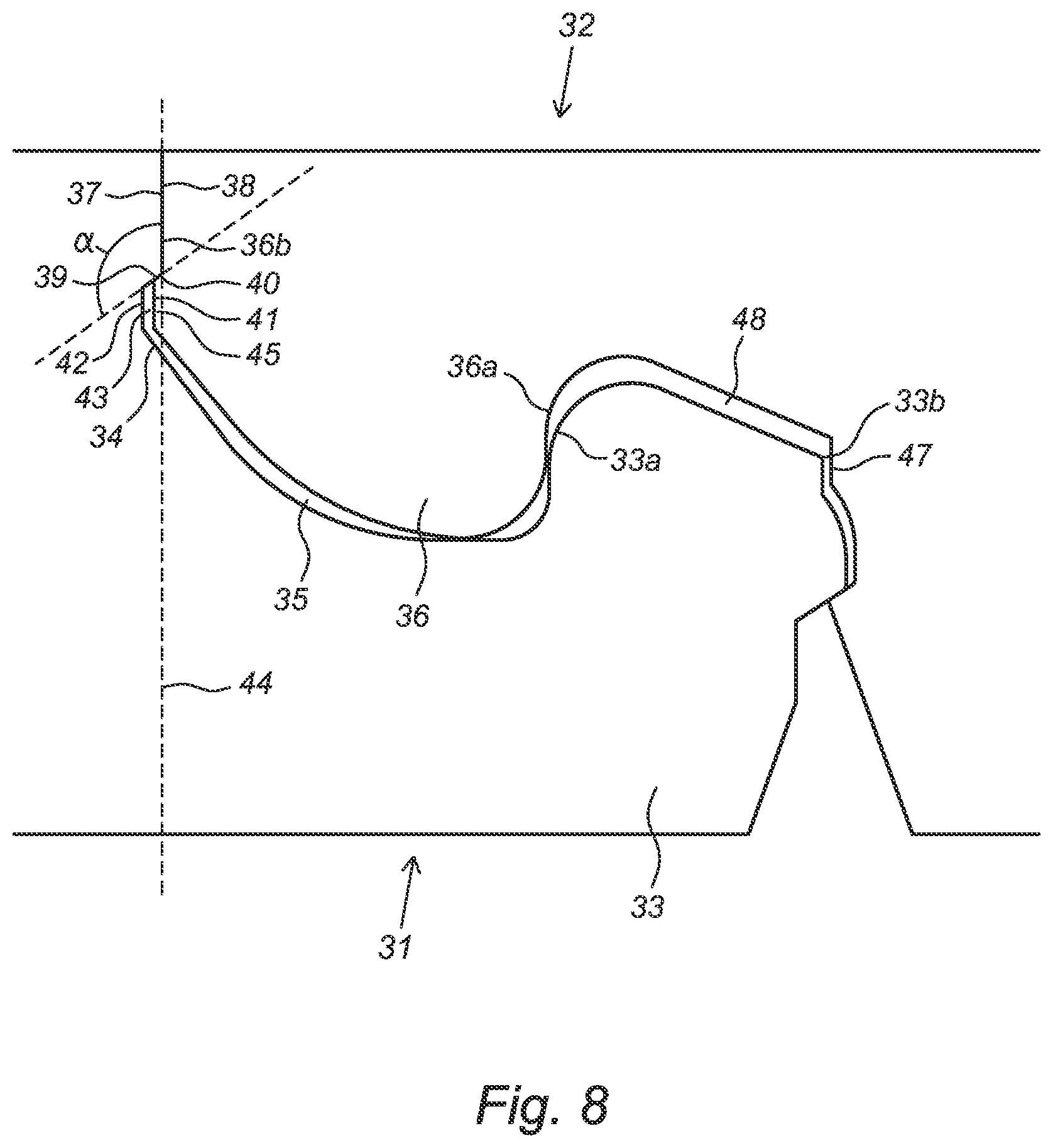 Patent US11814838 Figure 8 – Wall panel for forming a wall covering with multiple panels