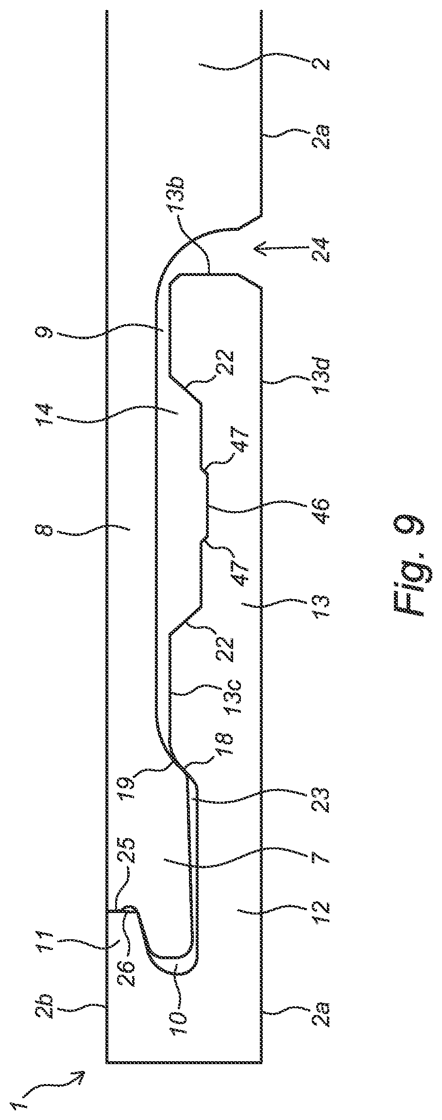 Patent US11814838 Figure 9 – Wall panel for forming a wall covering with multiple panels