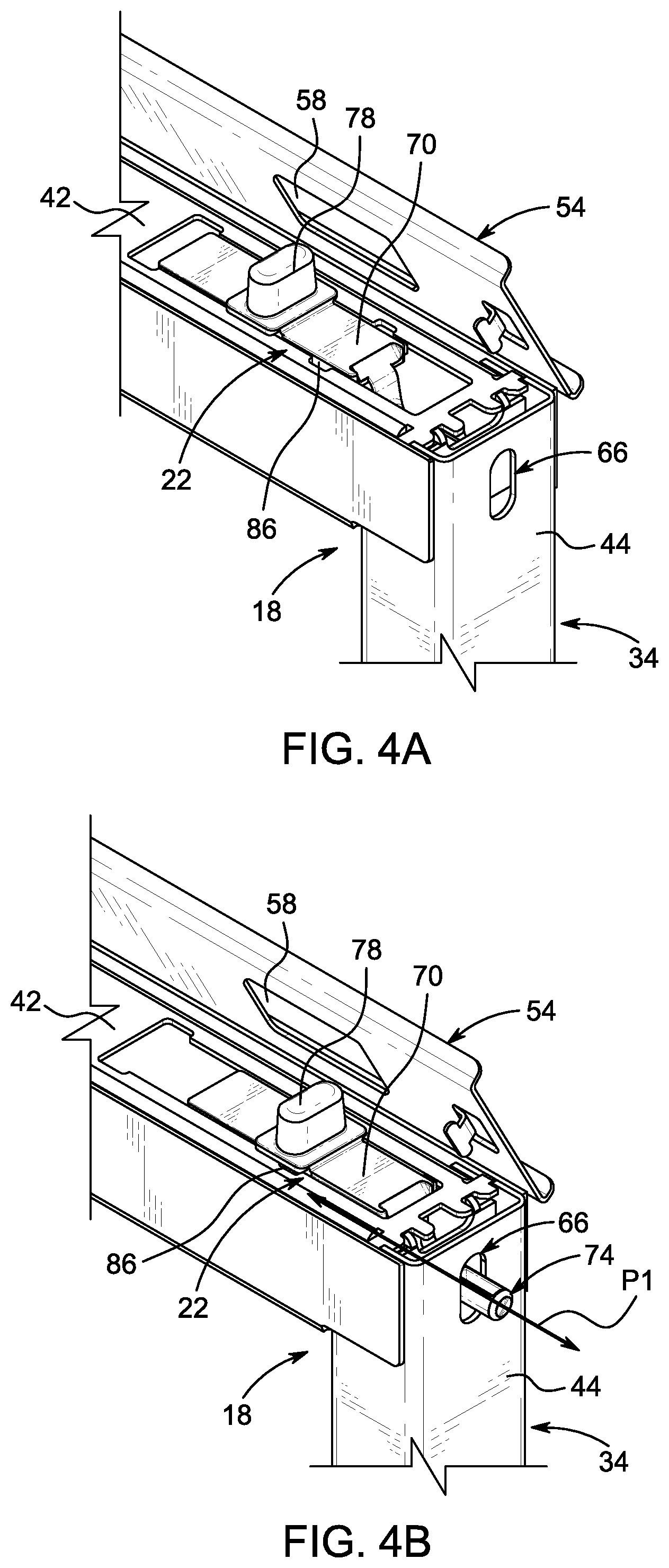 Patent US11814839 Figure 3 – Mobile wall including an alignment mechanism