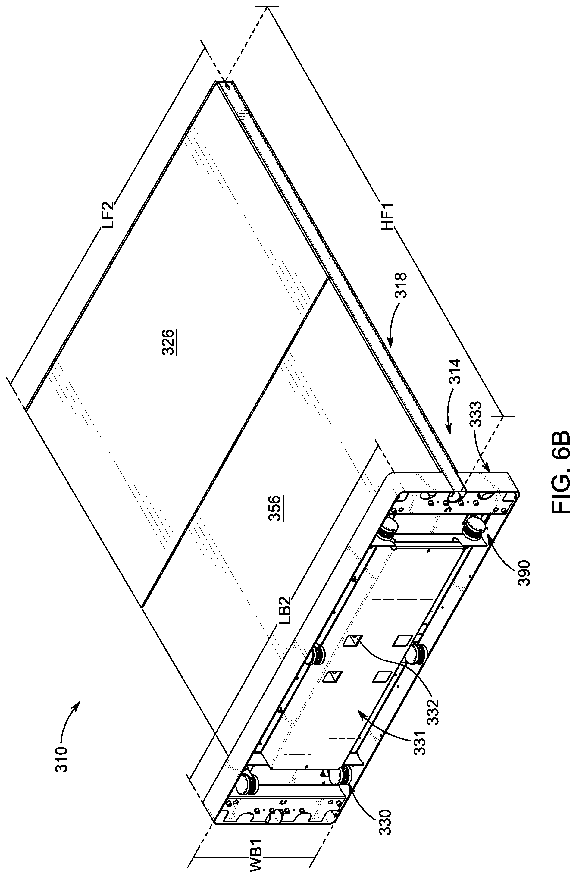 Patent US11814839 Figure 6 – Mobile wall including an alignment mechanism