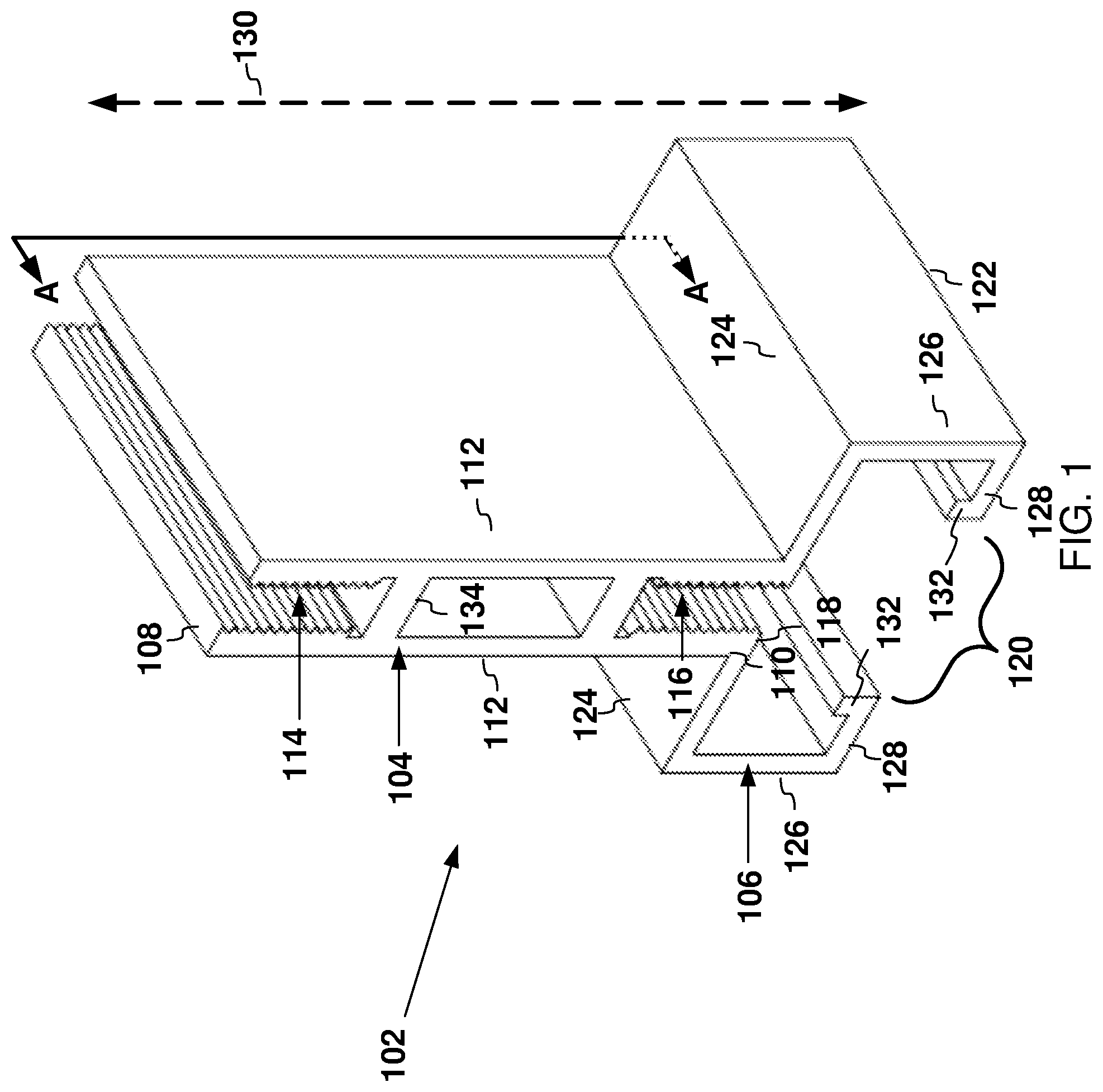 Patent US11814840 Figure 1 – Ceiling grid structural member and ceiling grid assembly