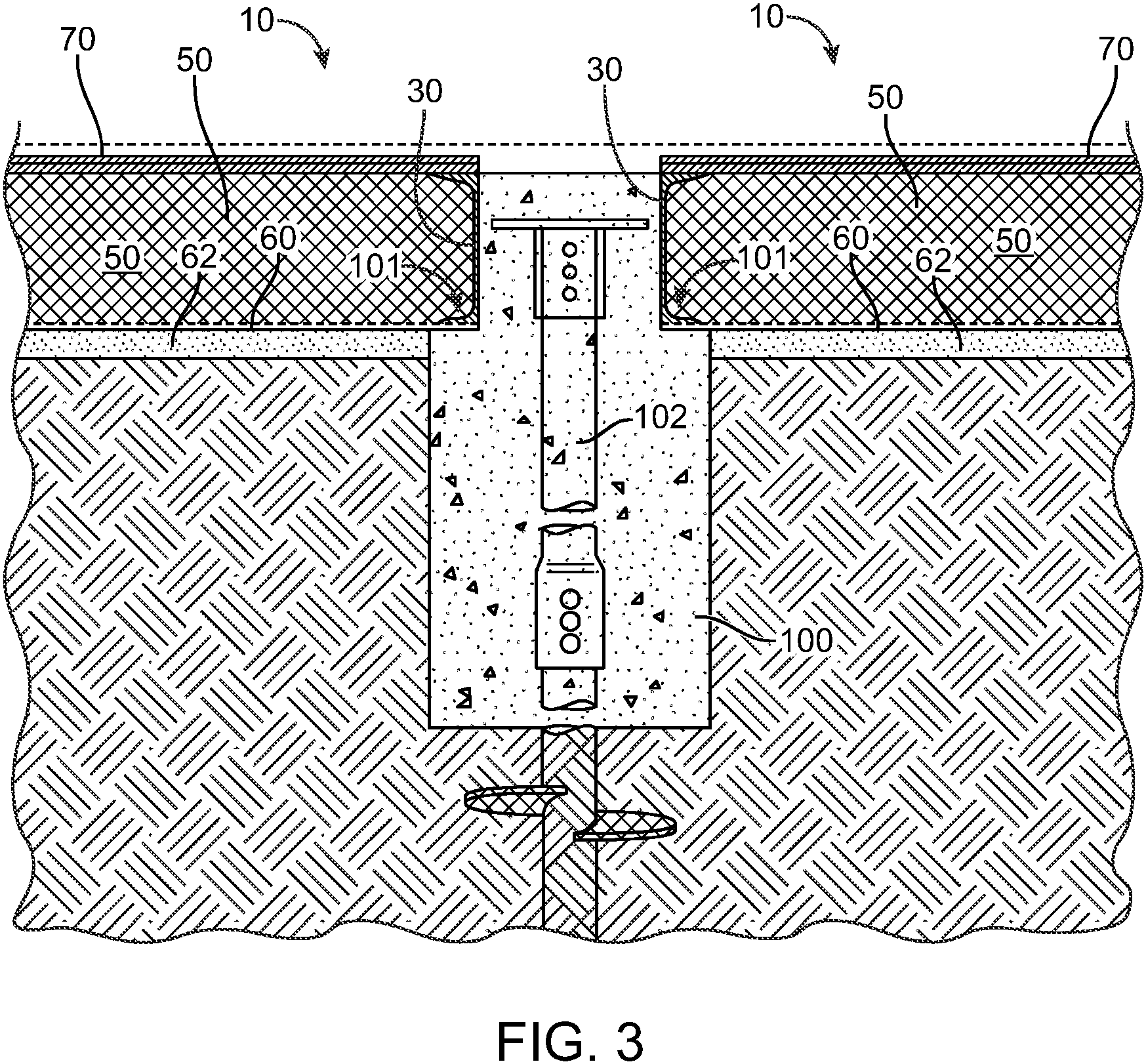 Patent US11814841 Figure 2 – Foam filled structural plank building foundation with laminated reinforcement