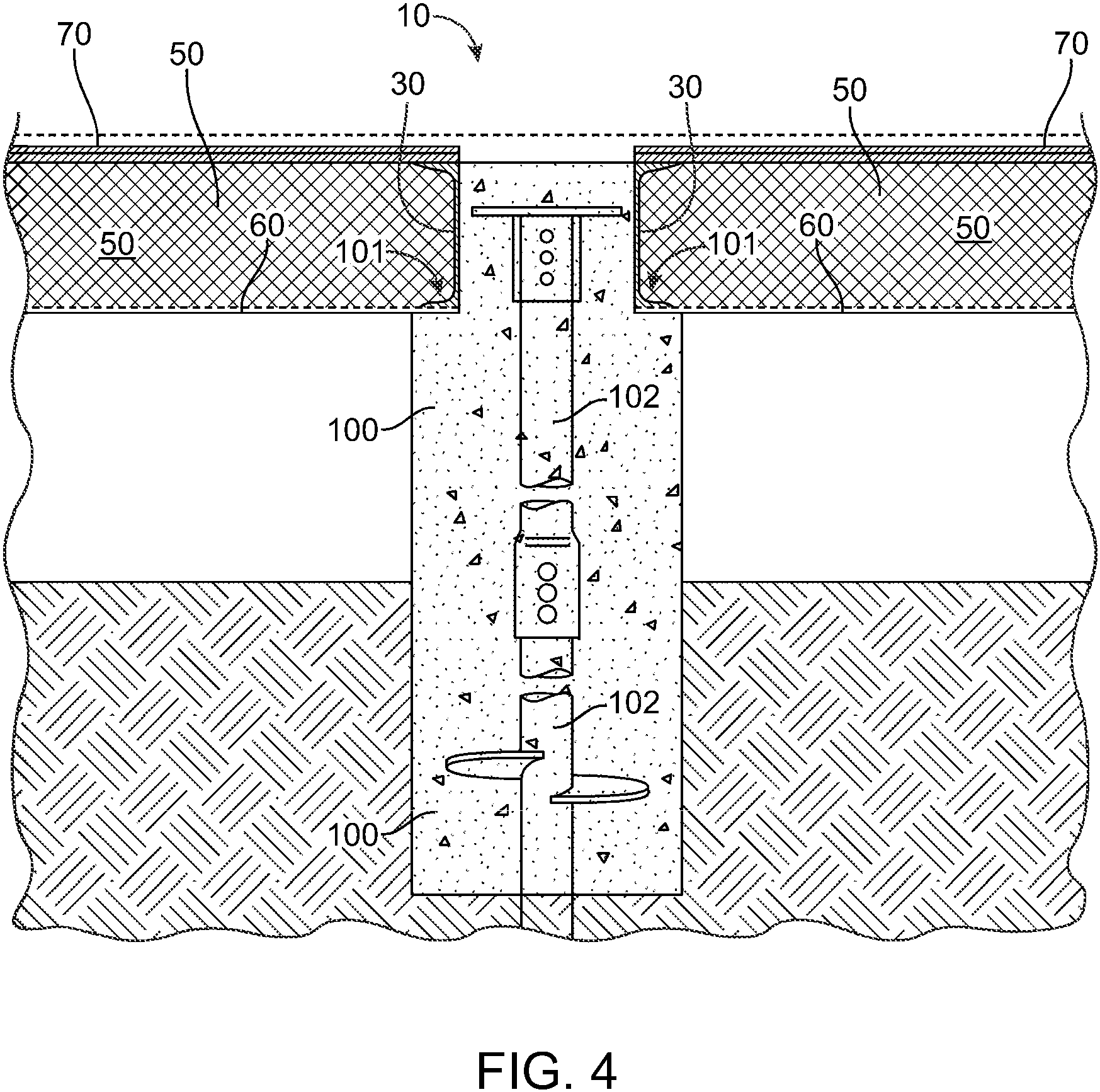 Patent US11814841 Figure 3 – Foam filled structural plank building foundation with laminated reinforcement