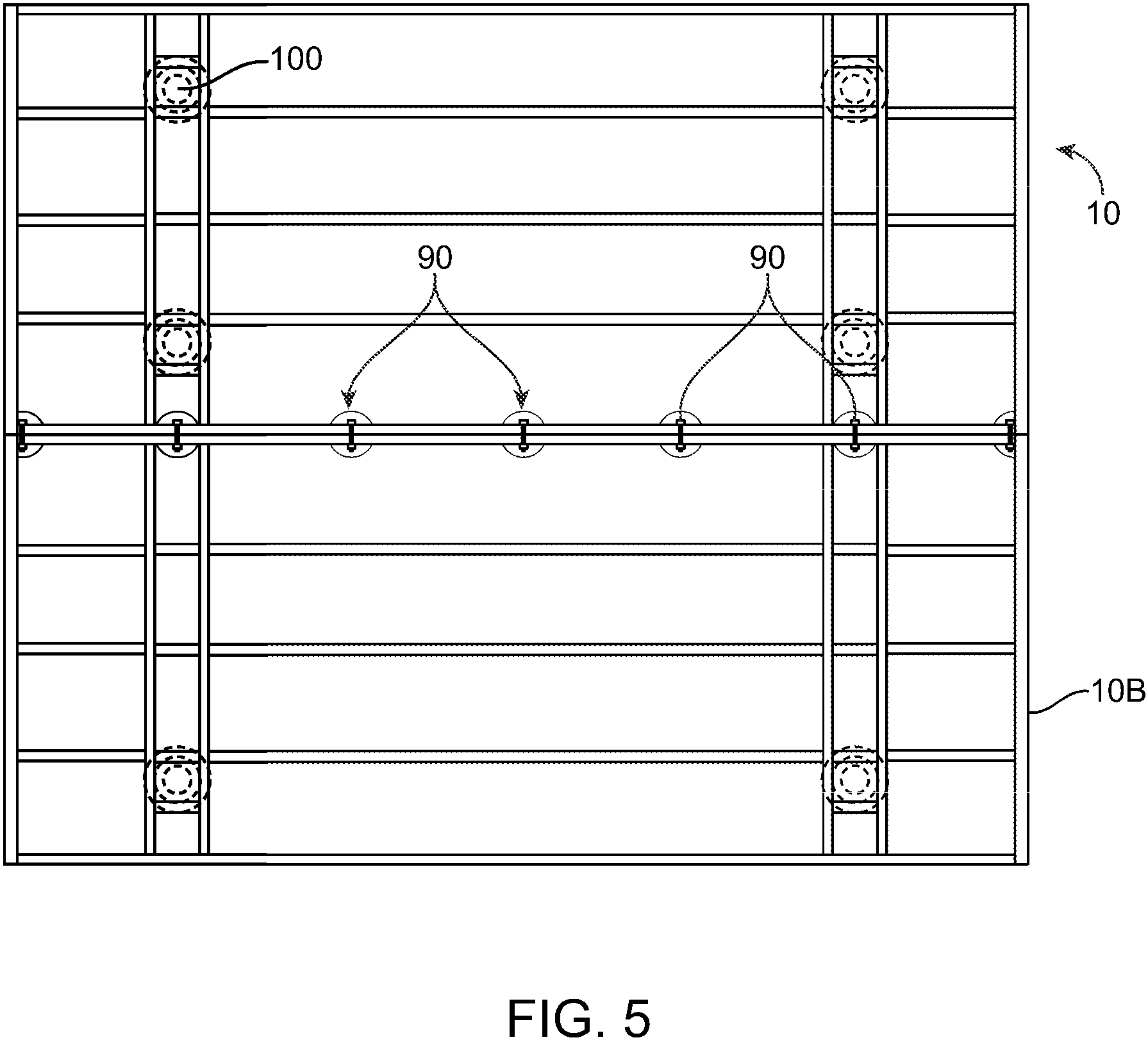 Patent US11814841 Figure 4 – Foam filled structural plank building foundation with laminated reinforcement