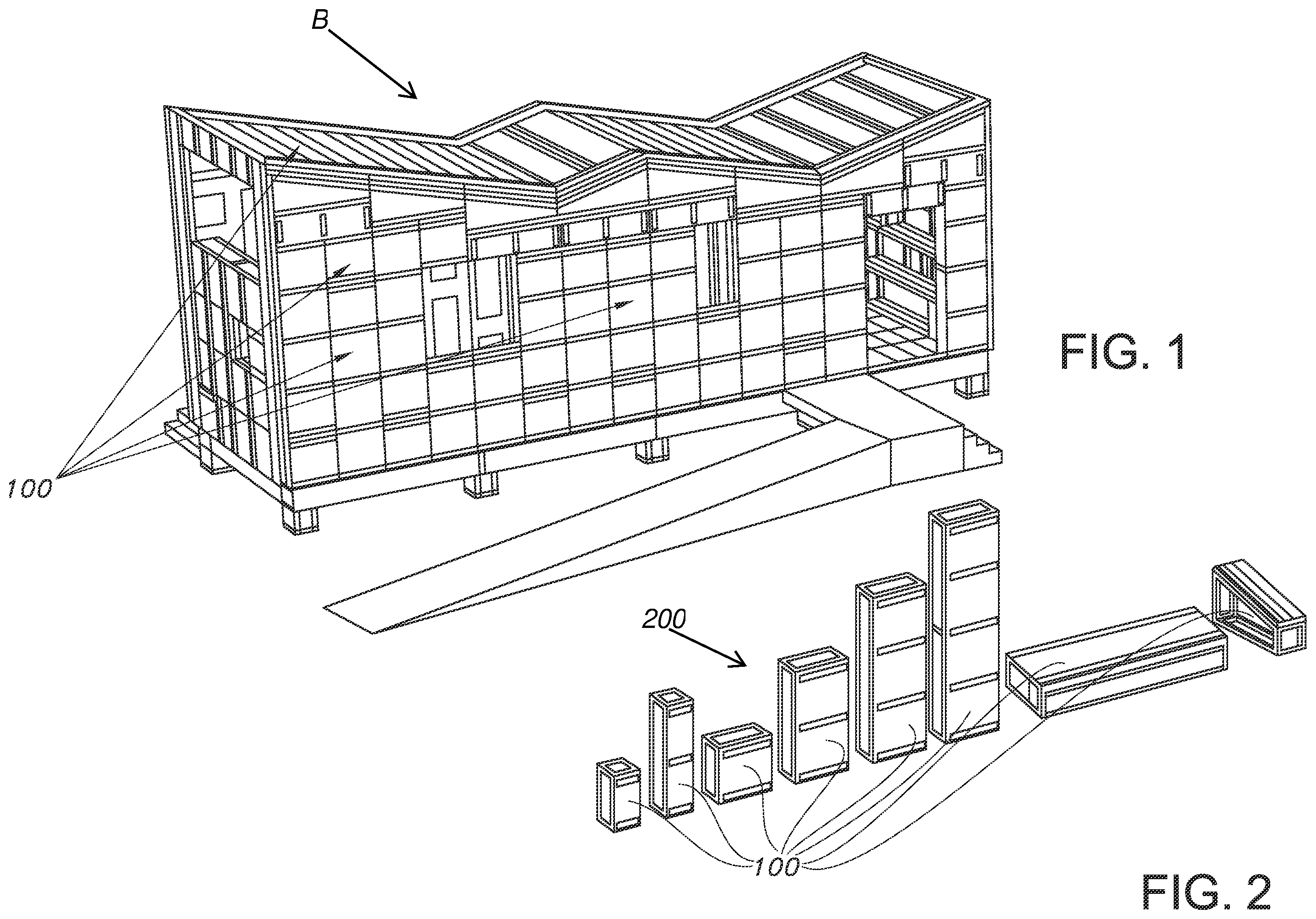 Patent US11814842 Figure 1 – Building panels and method of building construction