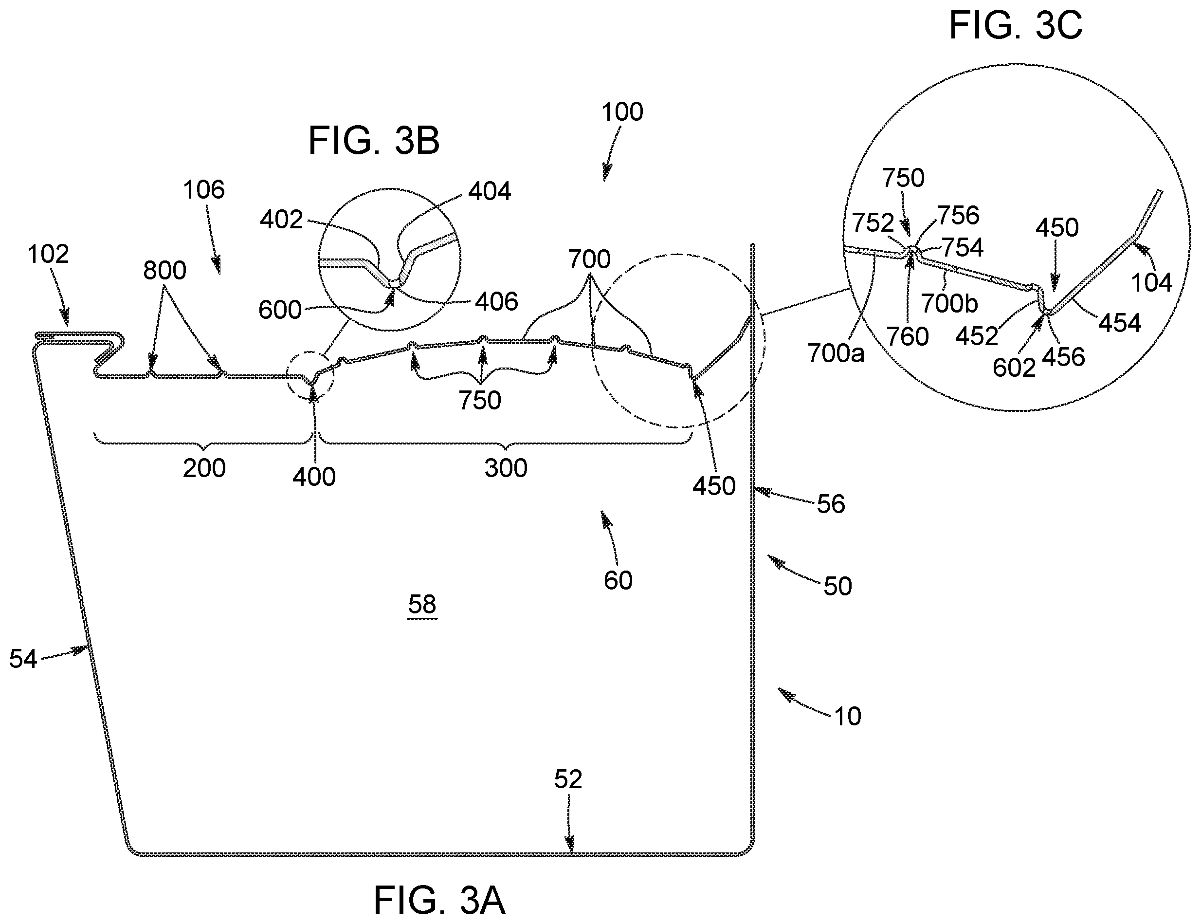 Patent US11814845 Figure 3 – Gutter cover with folds and gutter assembly including the same