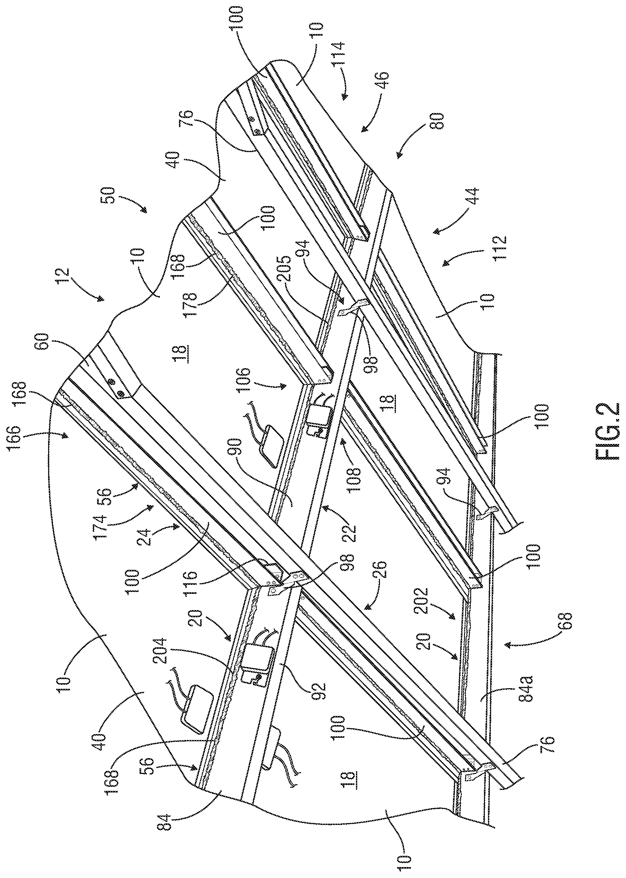 Patent US11814846 Figure 2 – Methods of forming a leakproof pitched roof section or wall with the use of solar panels