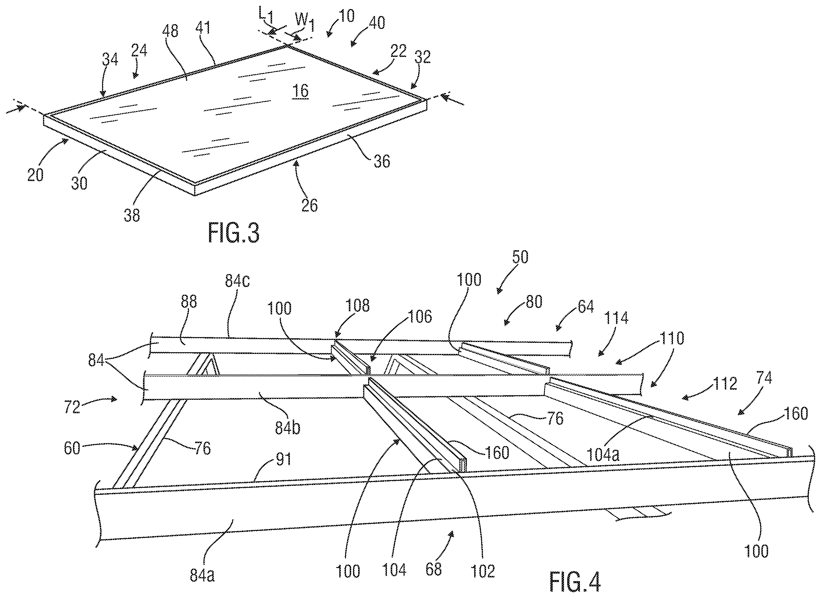 Patent US11814846 Figure 3 – Methods of forming a leakproof pitched roof section or wall with the use of solar panels