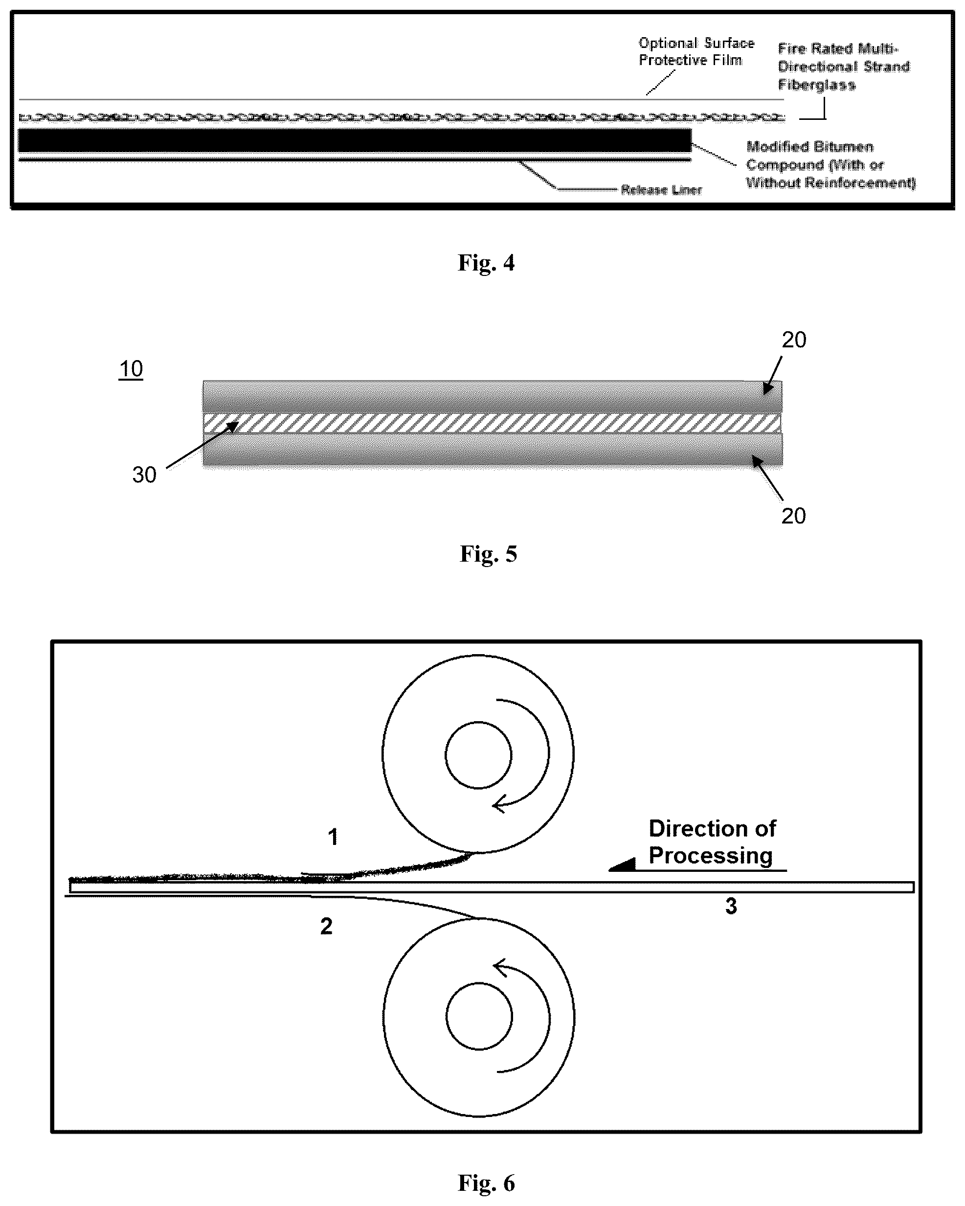 Patent US11814847 Figure 2 – Roofing membrane with integrated surface reinforcement