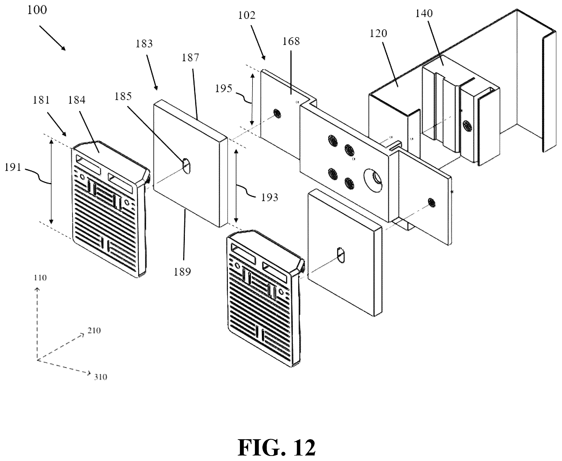 Patent US11814849 Figure 12 – Adjustable hanger system for modular panels