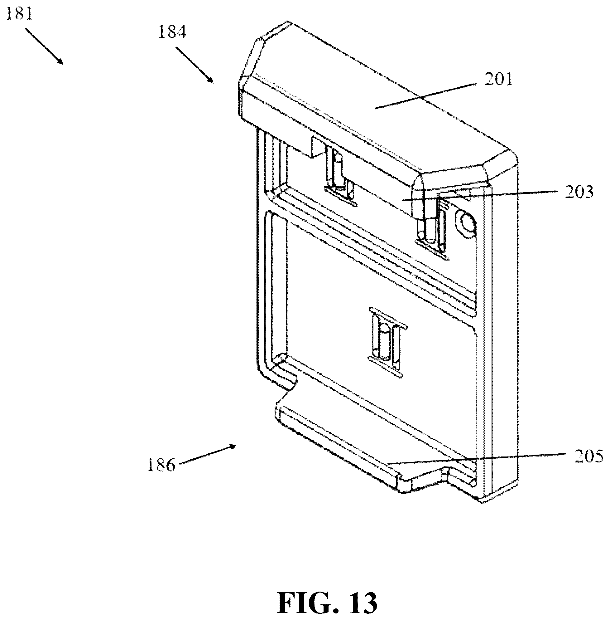 Patent US11814849 Figure 13 – Adjustable hanger system for modular panels