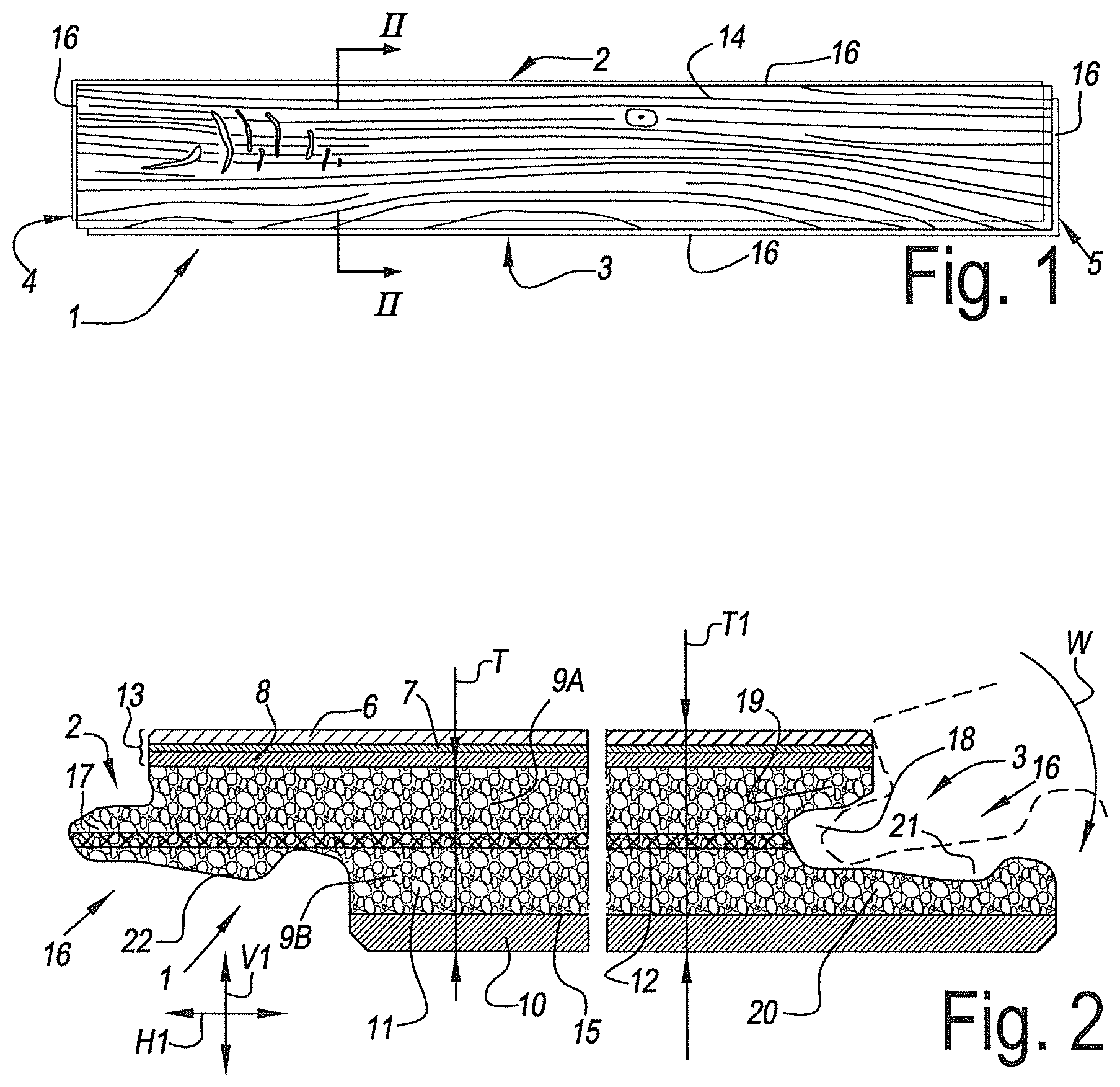 Patent US11814852 Figure 1 – Floor panel for forming a floor covering