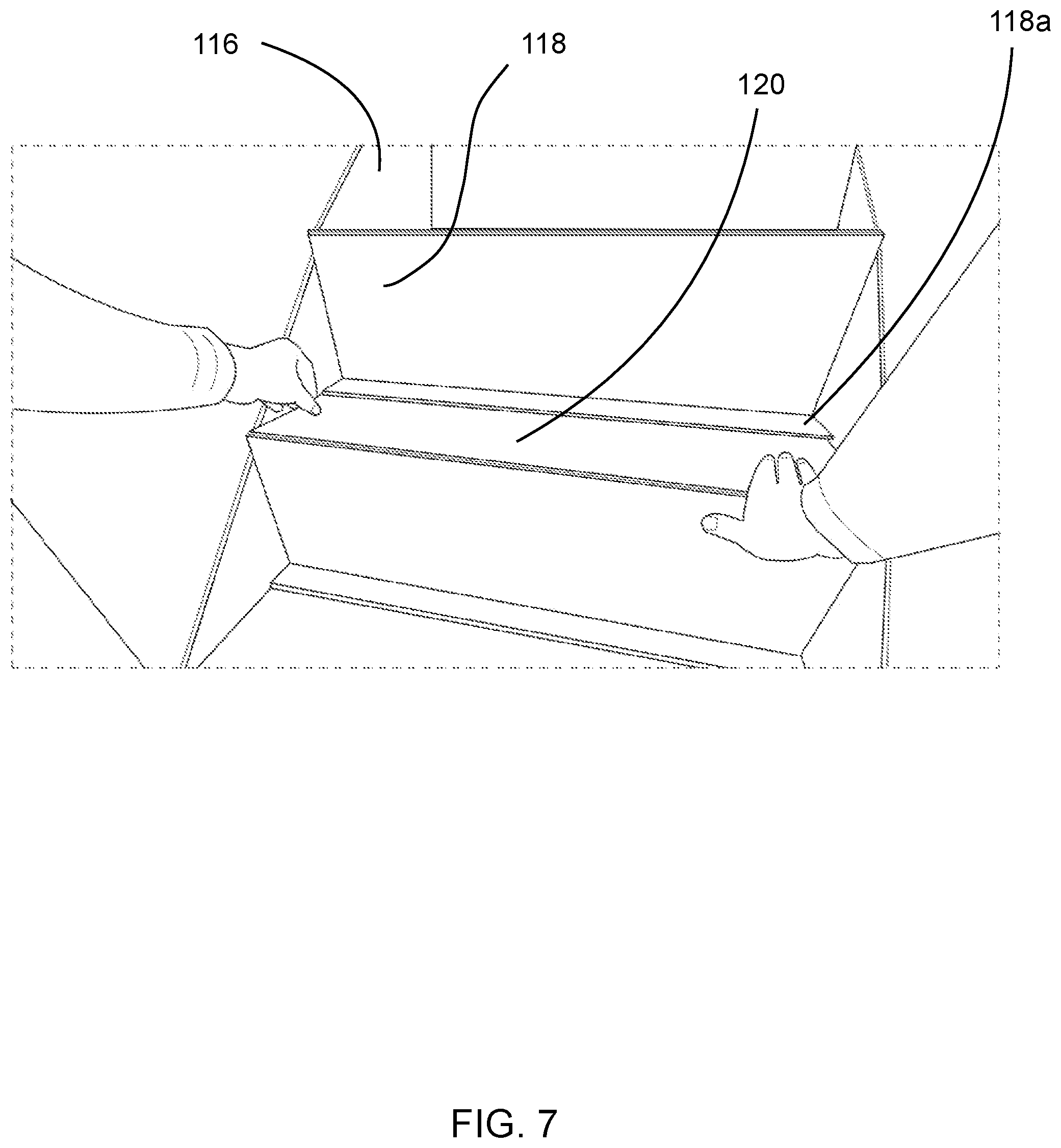 Patent US11814854 Figure 7 – System and method for a temporary protective barrier for floors and stairs during construction and demolition