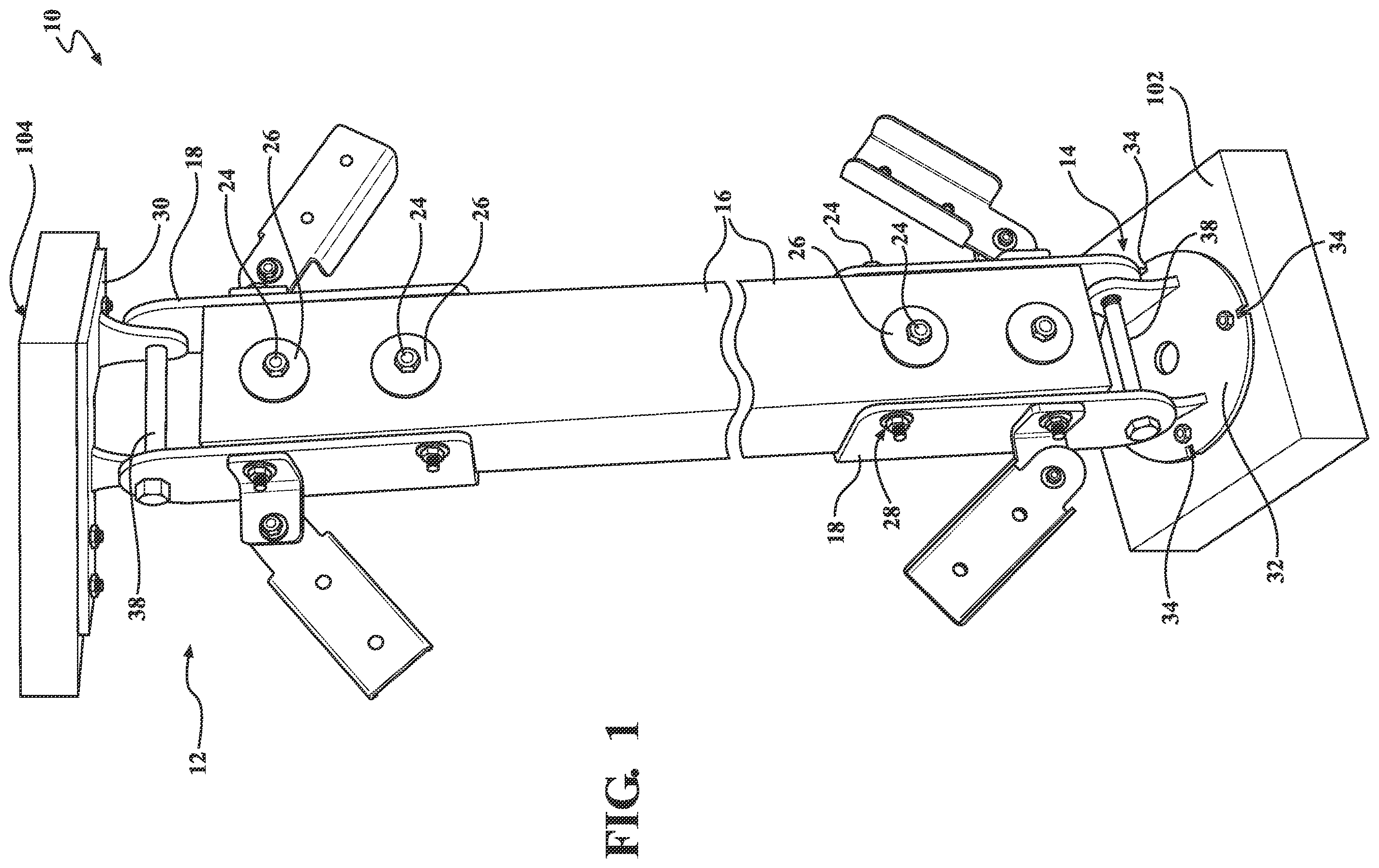 Patent US11814855 Figure 1 – Column bracket assembly and related methods and structures