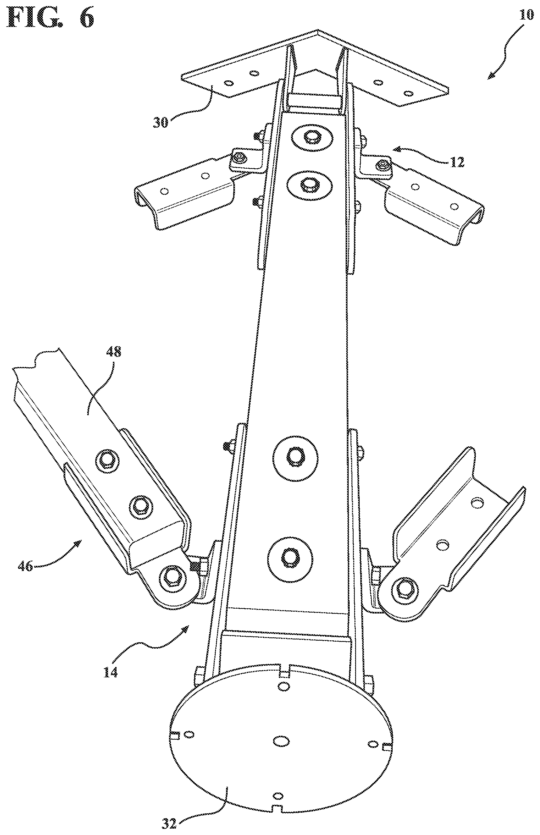 Patent US11814855 Figure 5 – Column bracket assembly and related methods and structures